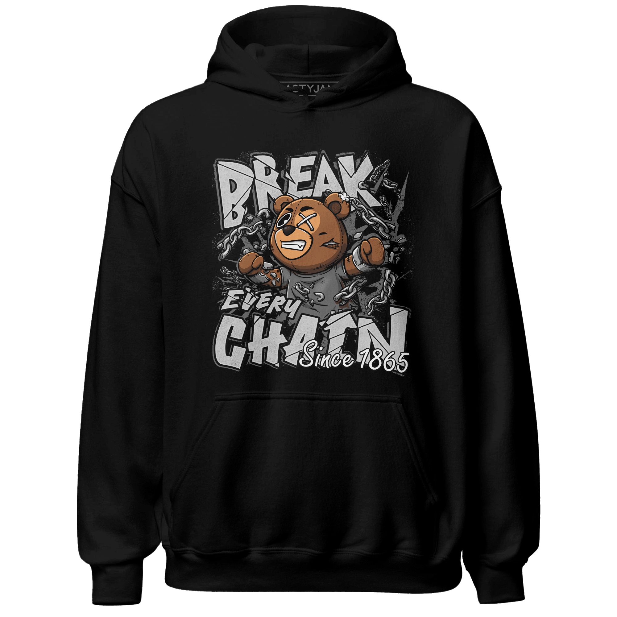 Retro High OG Black White 1s Hoodie Match BER Break Chain - NastyJamz