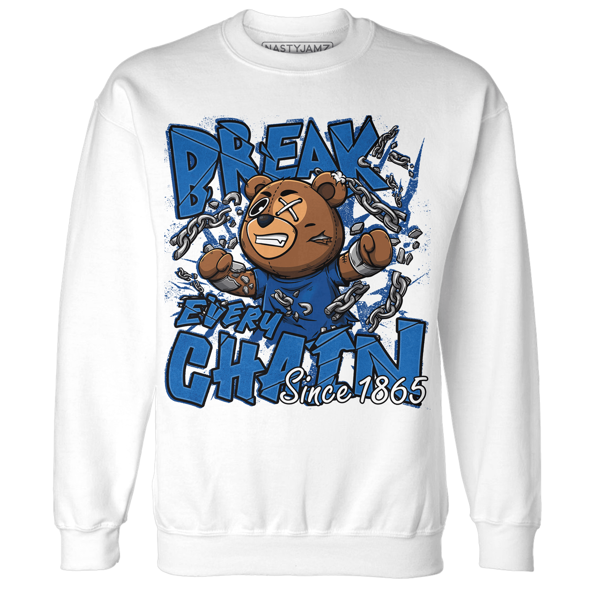 Royal Reimagined 1s Sweatshirt Match BER Break Chain - NastyJamz