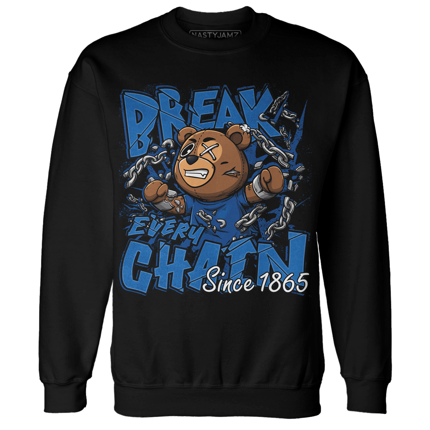Royal Reimagined 1s Sweatshirt Match BER Break Chain - NastyJamz