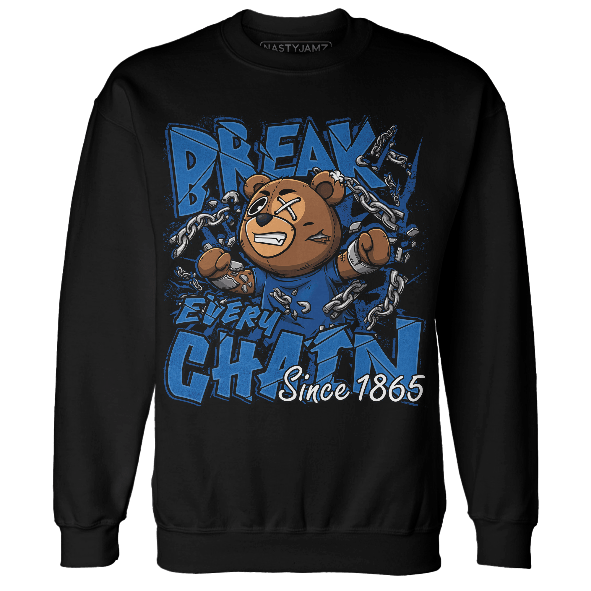 Royal Reimagined 1s Sweatshirt Match BER Break Chain - NastyJamz