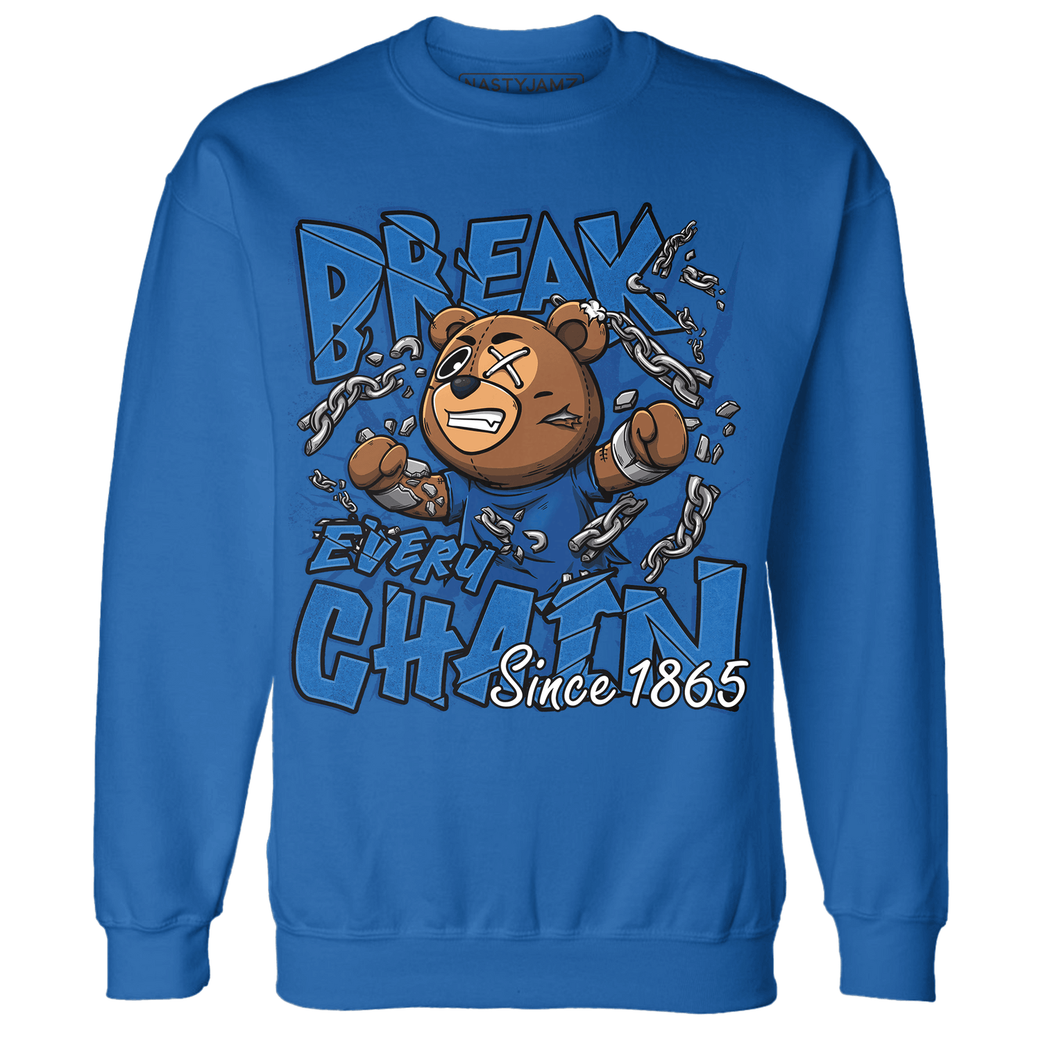 Royal Reimagined 1s Sweatshirt Match BER Break Chain - NastyJamz