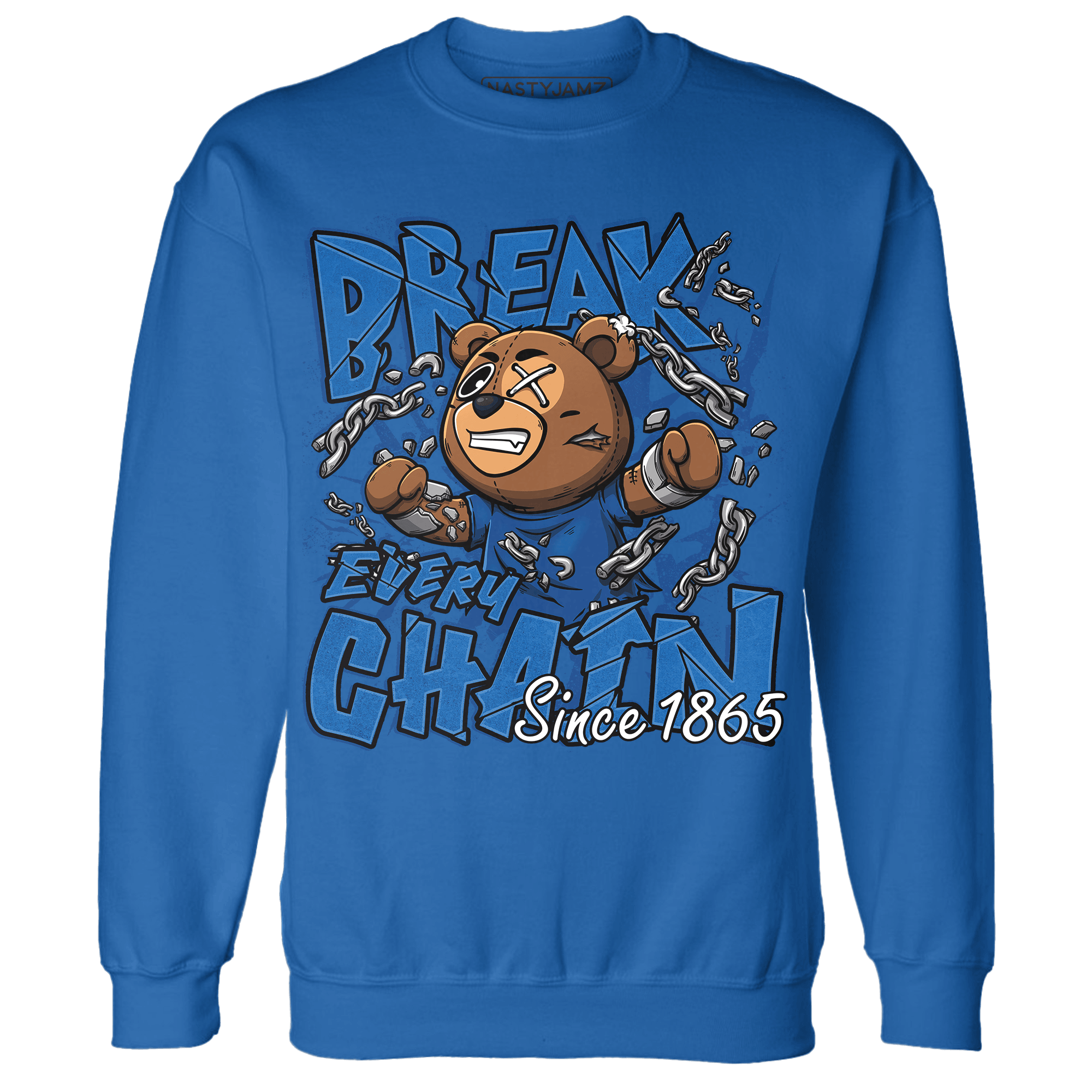 Royal Reimagined 1s Sweatshirt Match BER Break Chain - NastyJamz