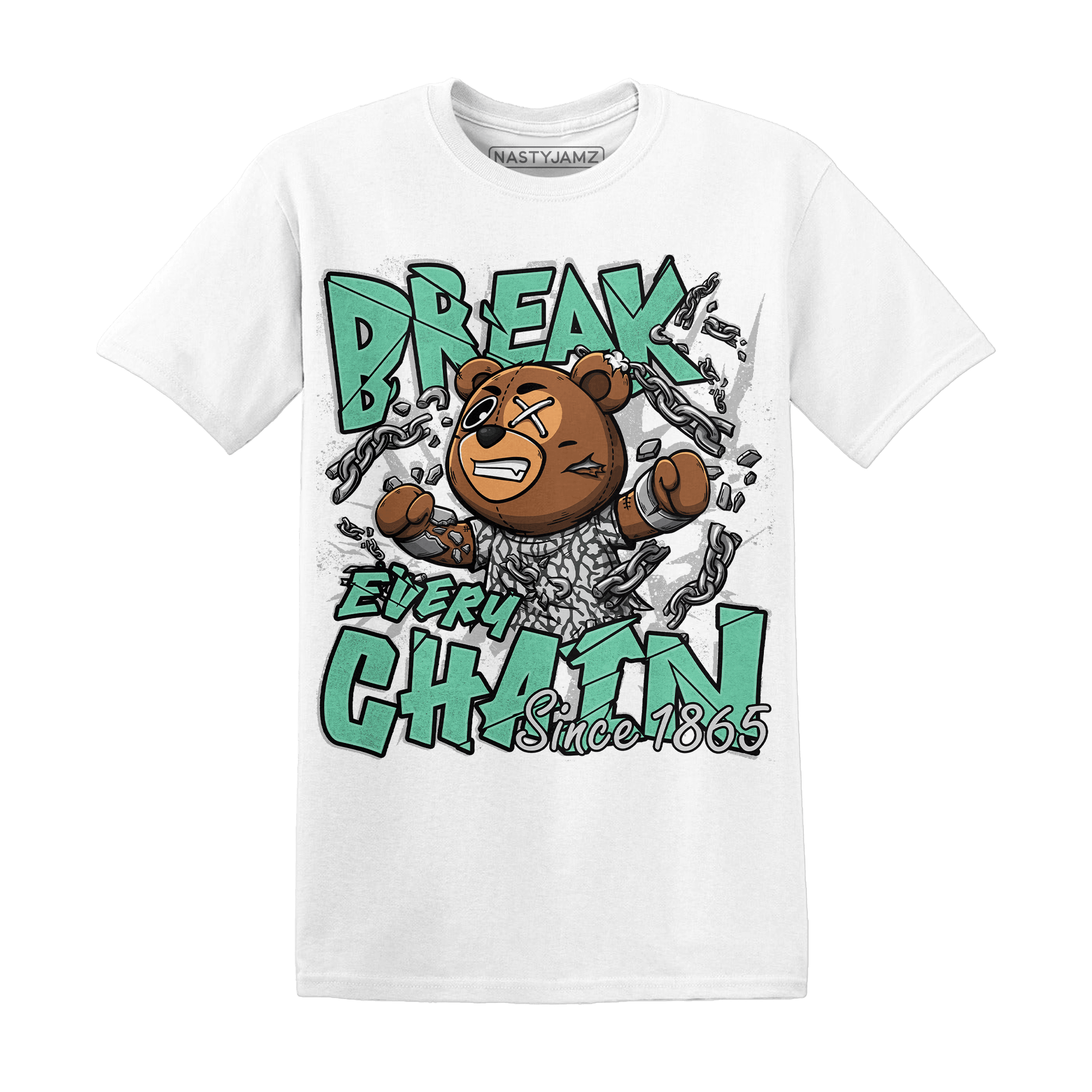 Green Glow 3s T Shirt BER Break Chain - NastyJamz
