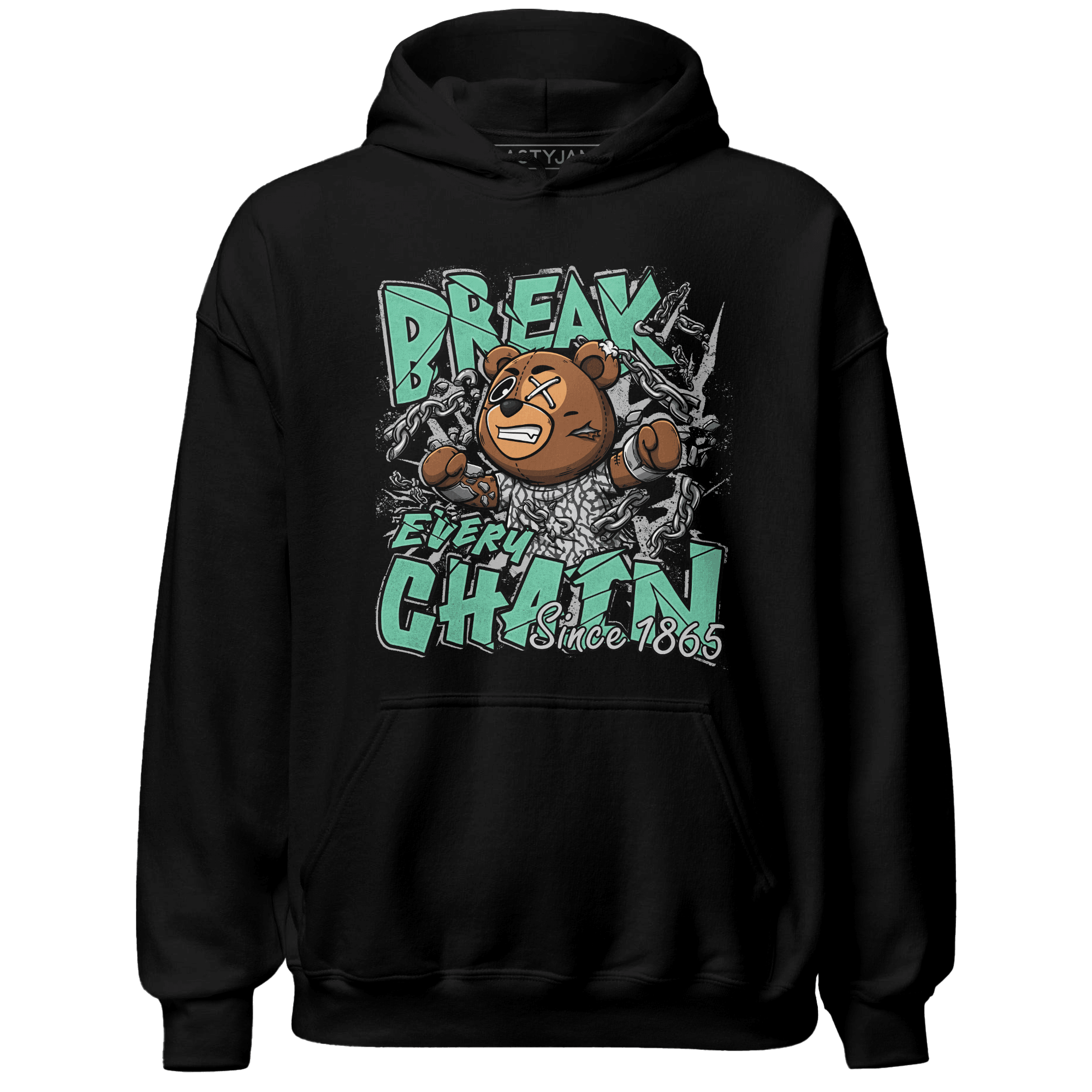 Green Glow 3s Hoodie Match BER Break Chain - NastyJamz