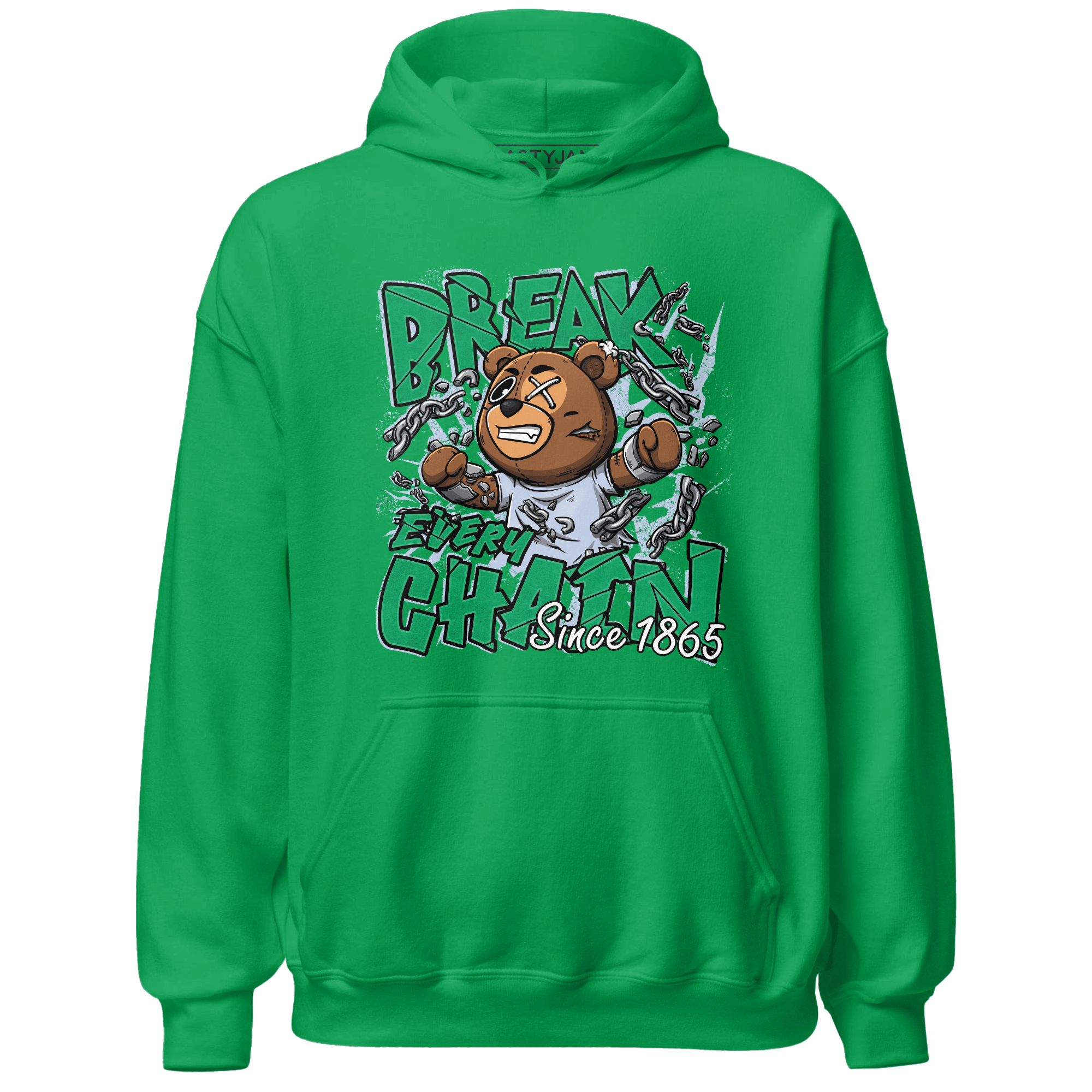 Lucky Green 5s Hoodie Match BER Break Chain - NastyJamz