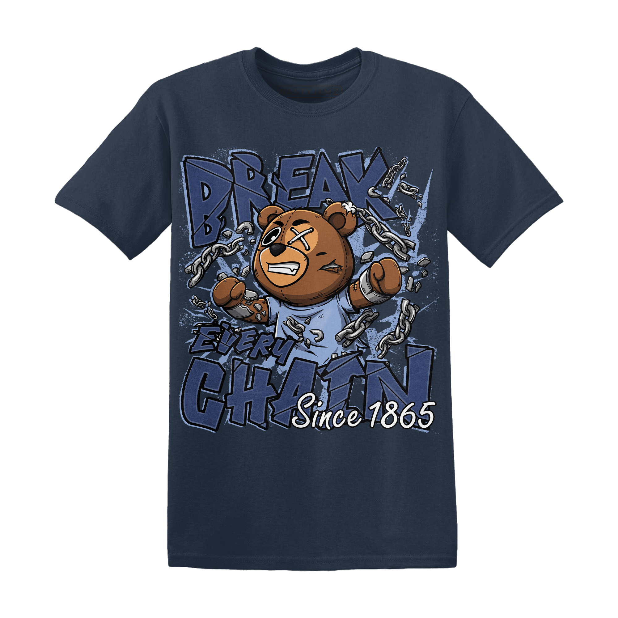 Midnight Navy 5s T Shirt BER Break Chain - NastyJamz