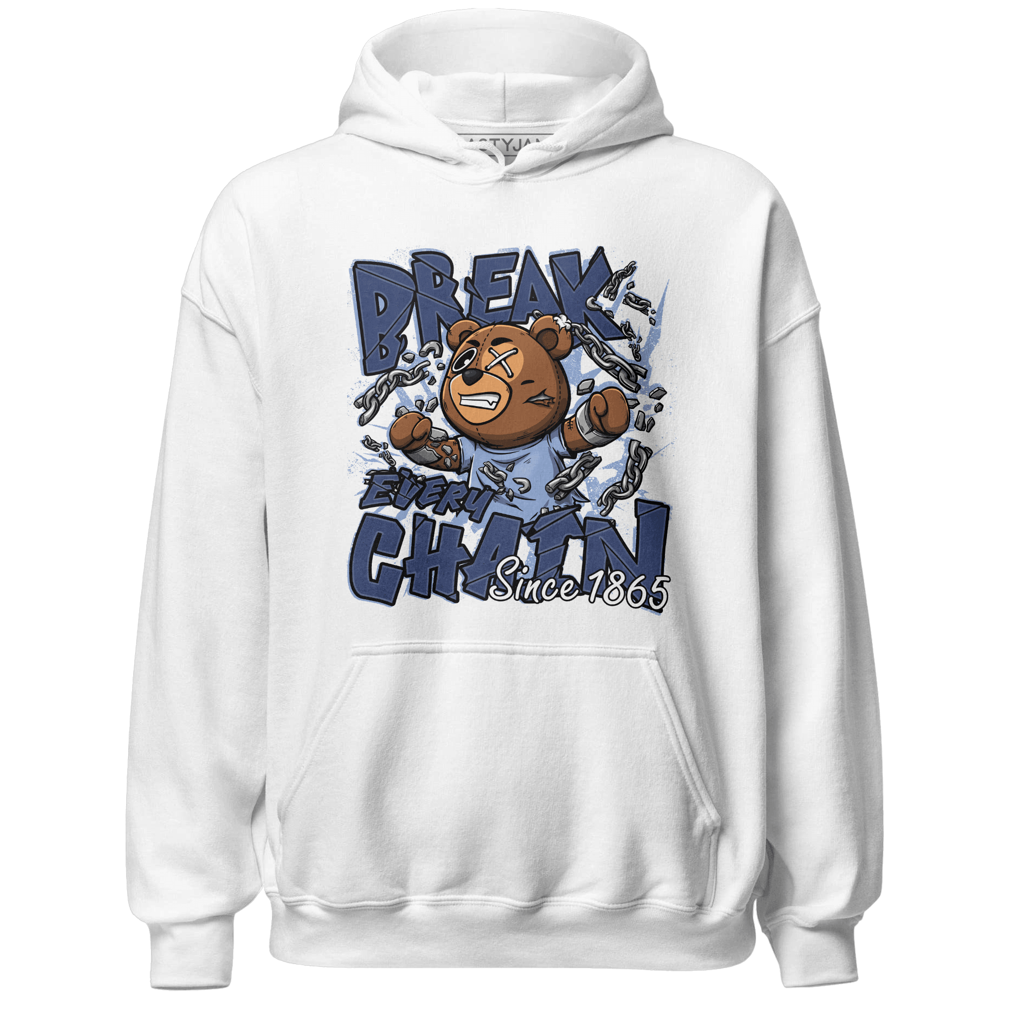 Midnight Navy 5s Hoodie Match BER Break Chain - NastyJamz