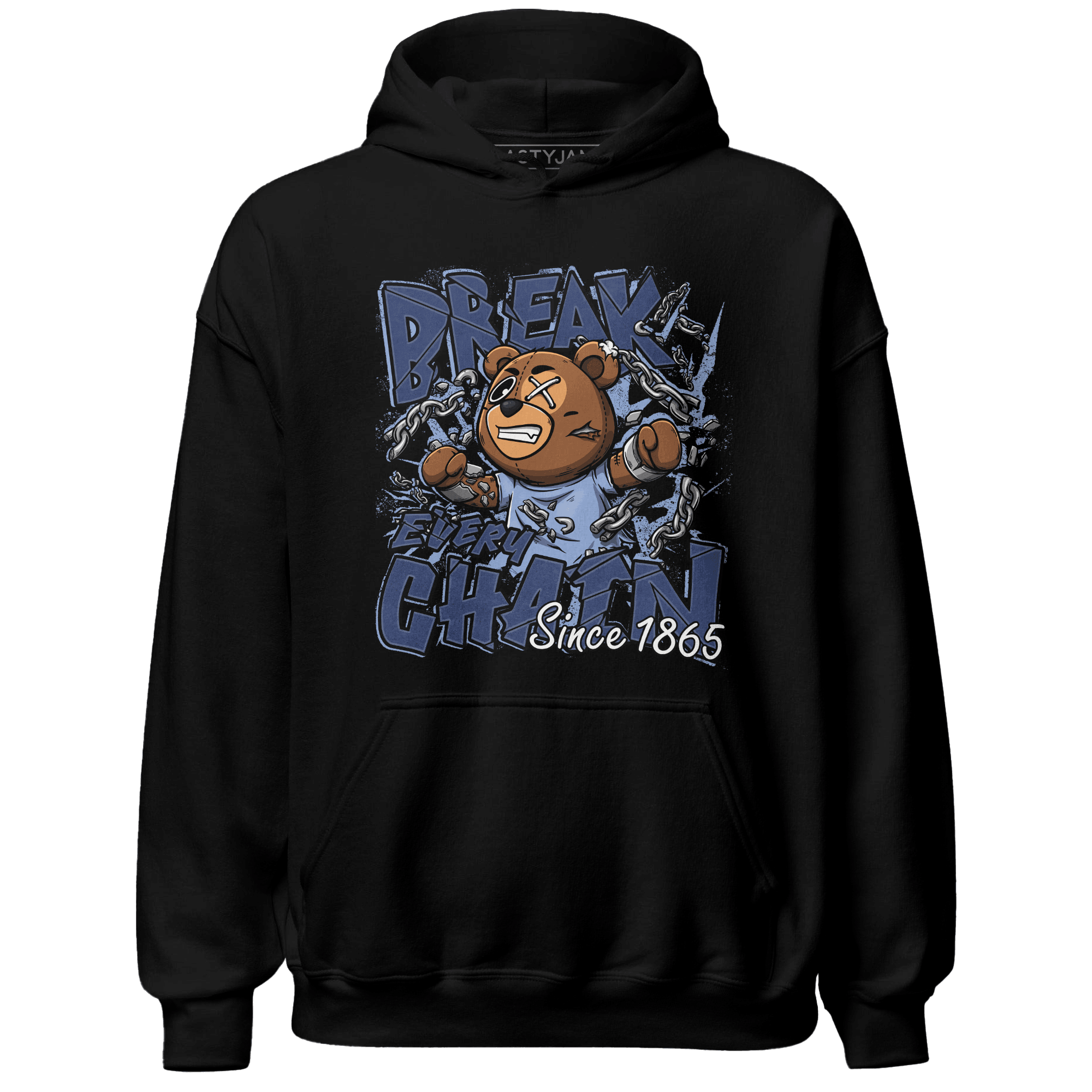 Midnight Navy 5s Hoodie Match BER Break Chain - NastyJamz