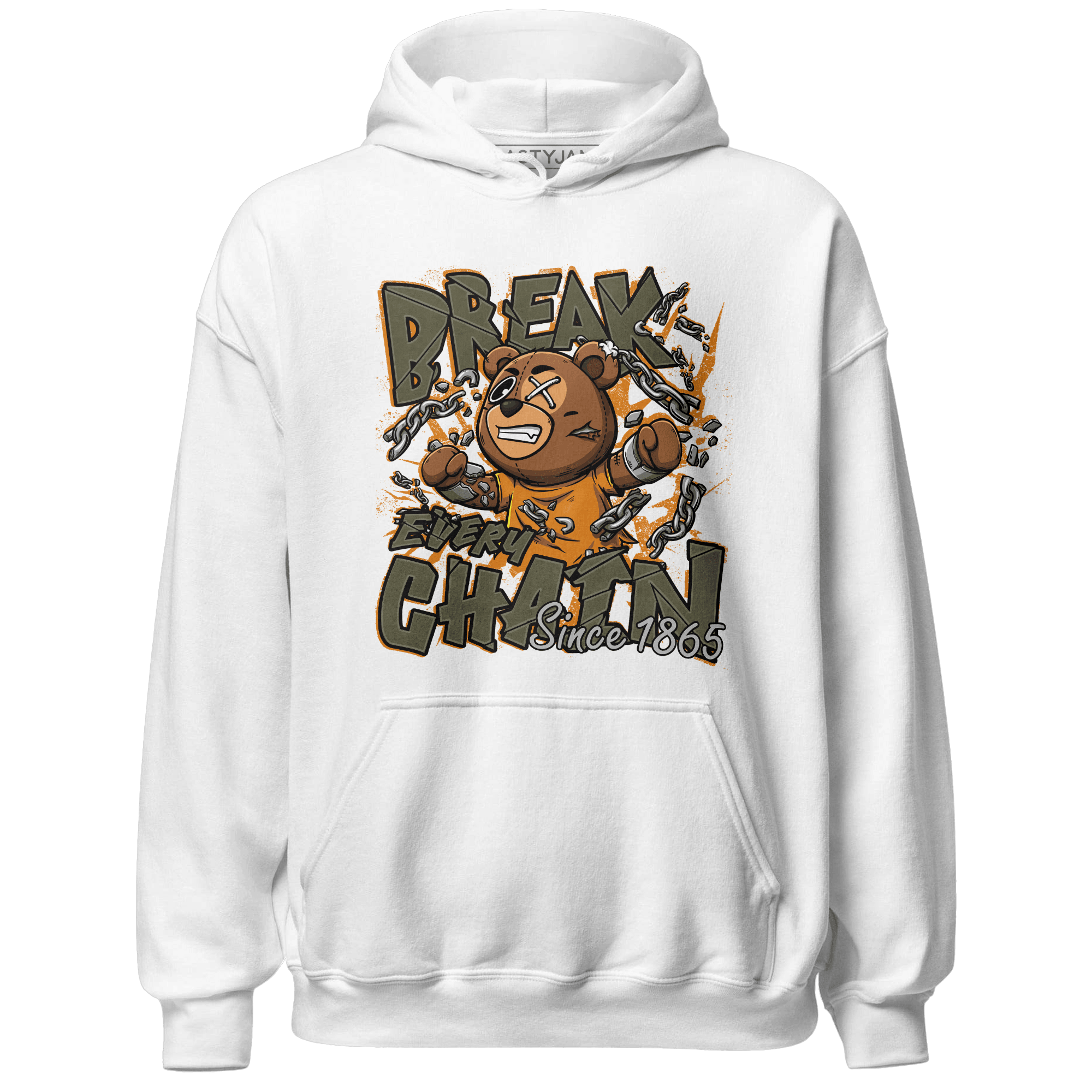 Olive 5s Hoodie Match BER Break Chain - NastyJamz