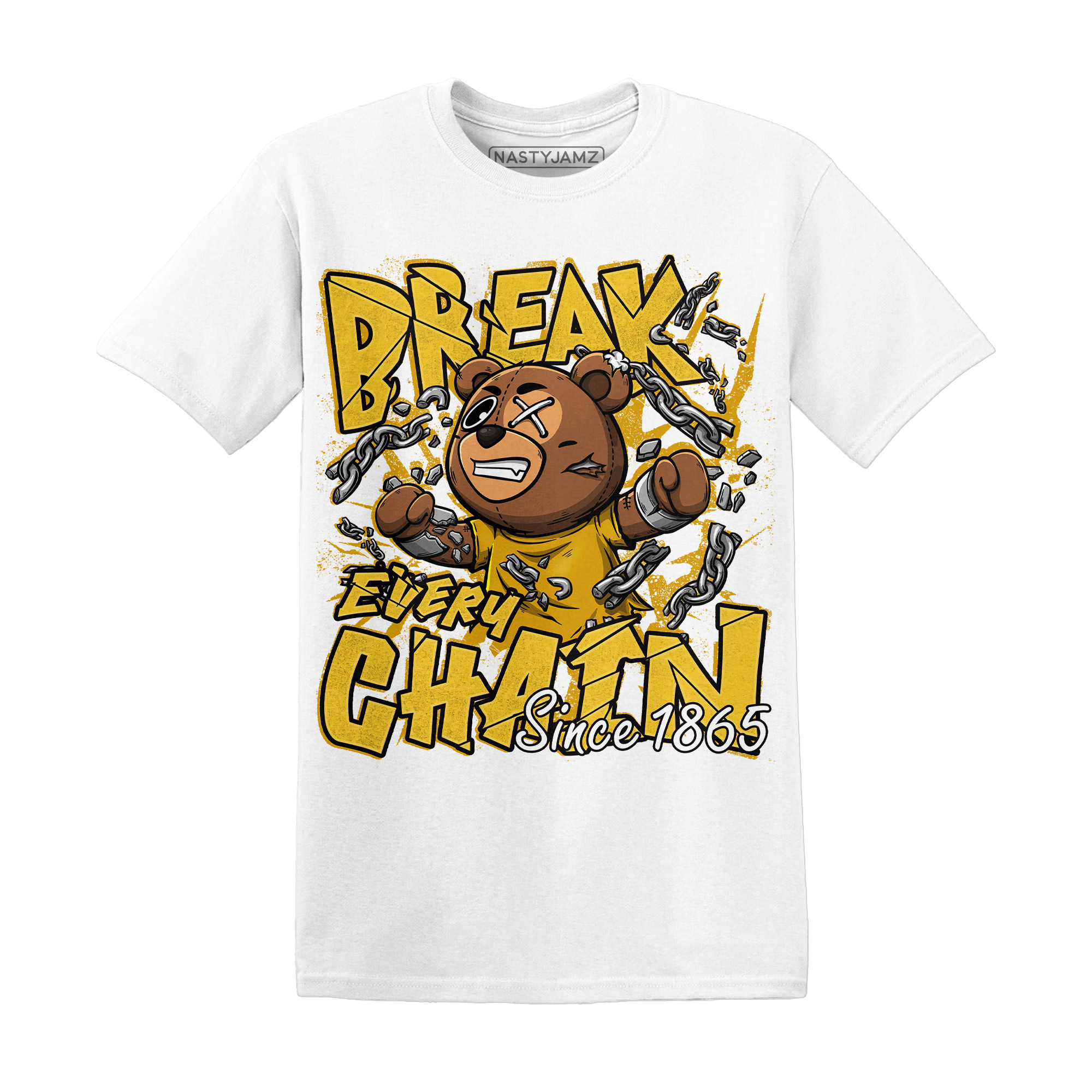 Yellow Ochre 6s T Shirt BER Break Chain - NastyJamz