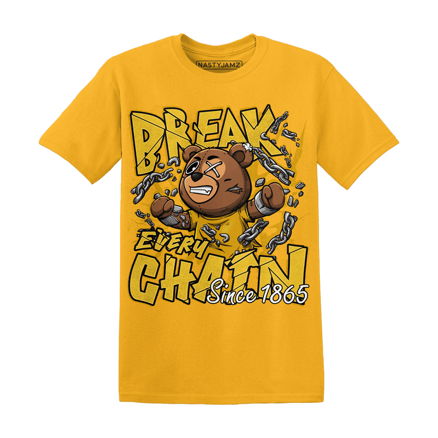 Yellow Ochre 6s T Shirt BER Break Chain - NastyJamz