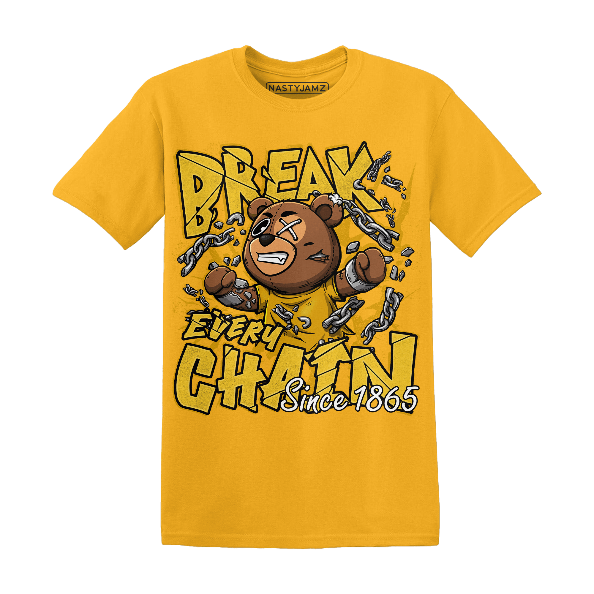Yellow Ochre 6s T Shirt BER Break Chain - NastyJamz