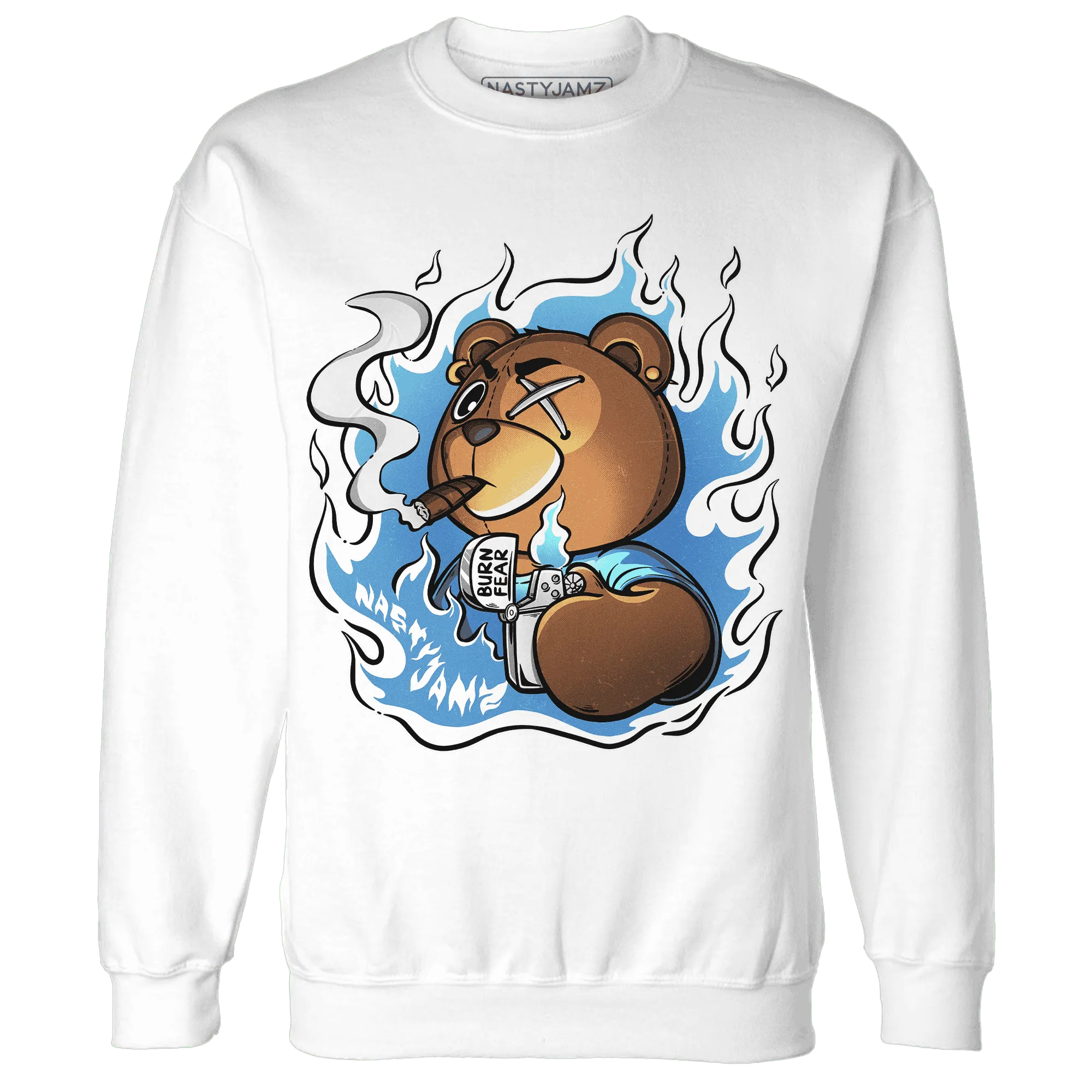 NastyJamz-Carolina-Blue-Univercitii-17s-Sweatshirt-Match-BER-Burn-Fear