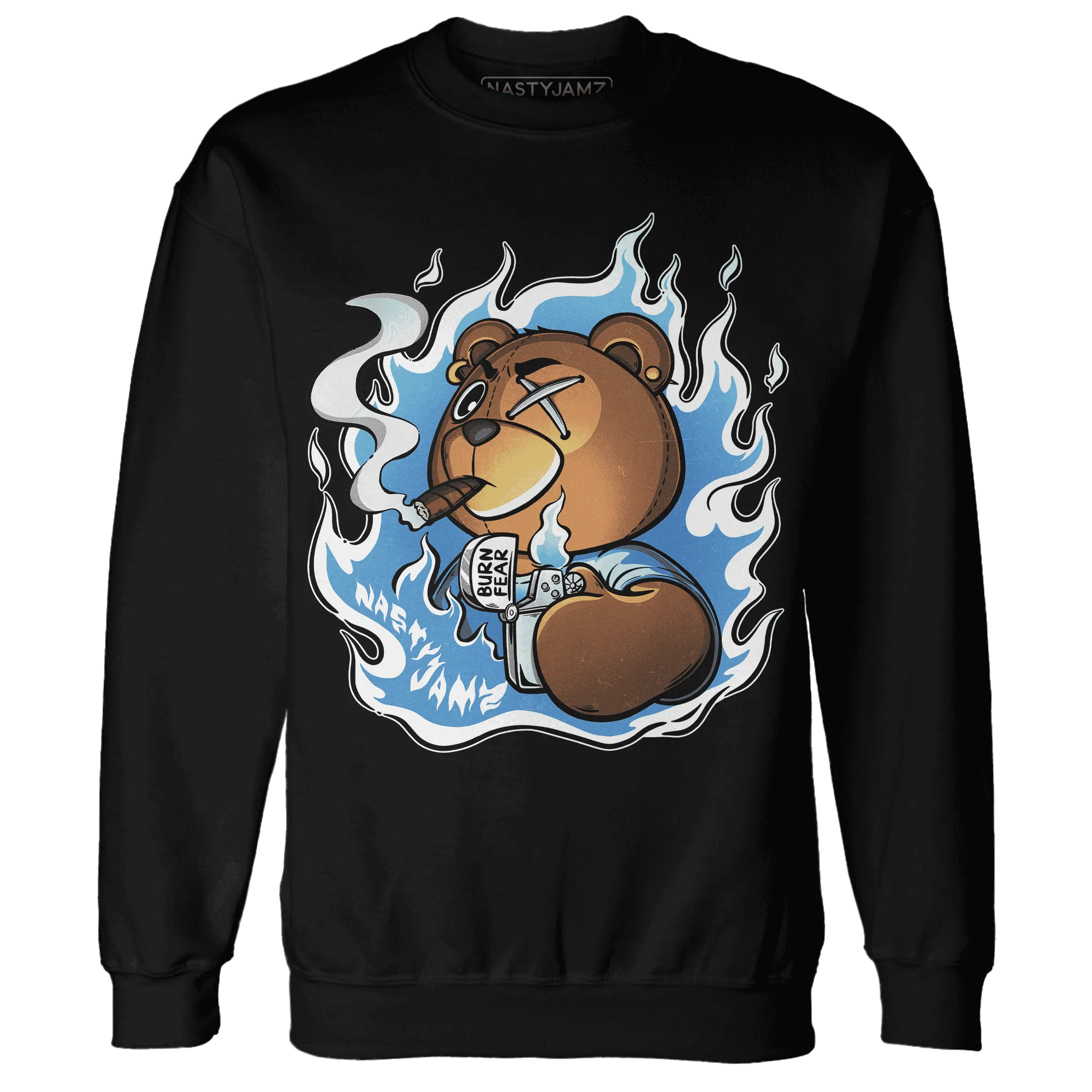 NastyJamz-Carolina-Blue-Univercitii-17s-Sweatshirt-Match-BER-Burn-Fear