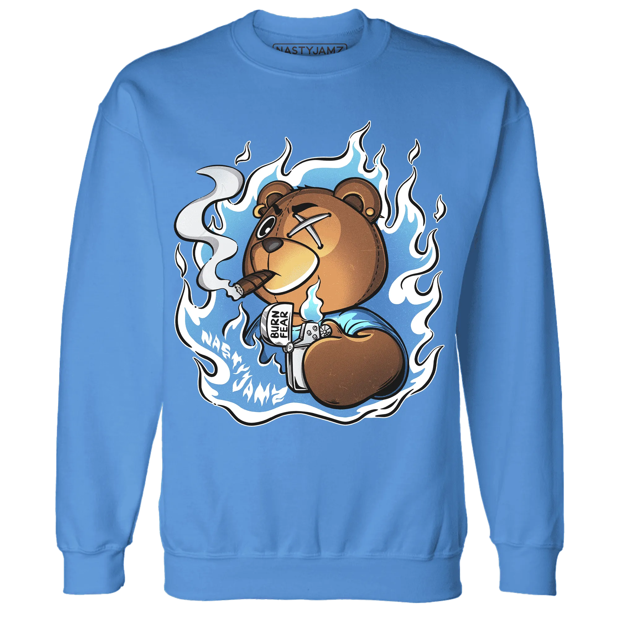 NastyJamz-Carolina-Blue-Univercitii-17s-Sweatshirt-Match-BER-Burn-Fear