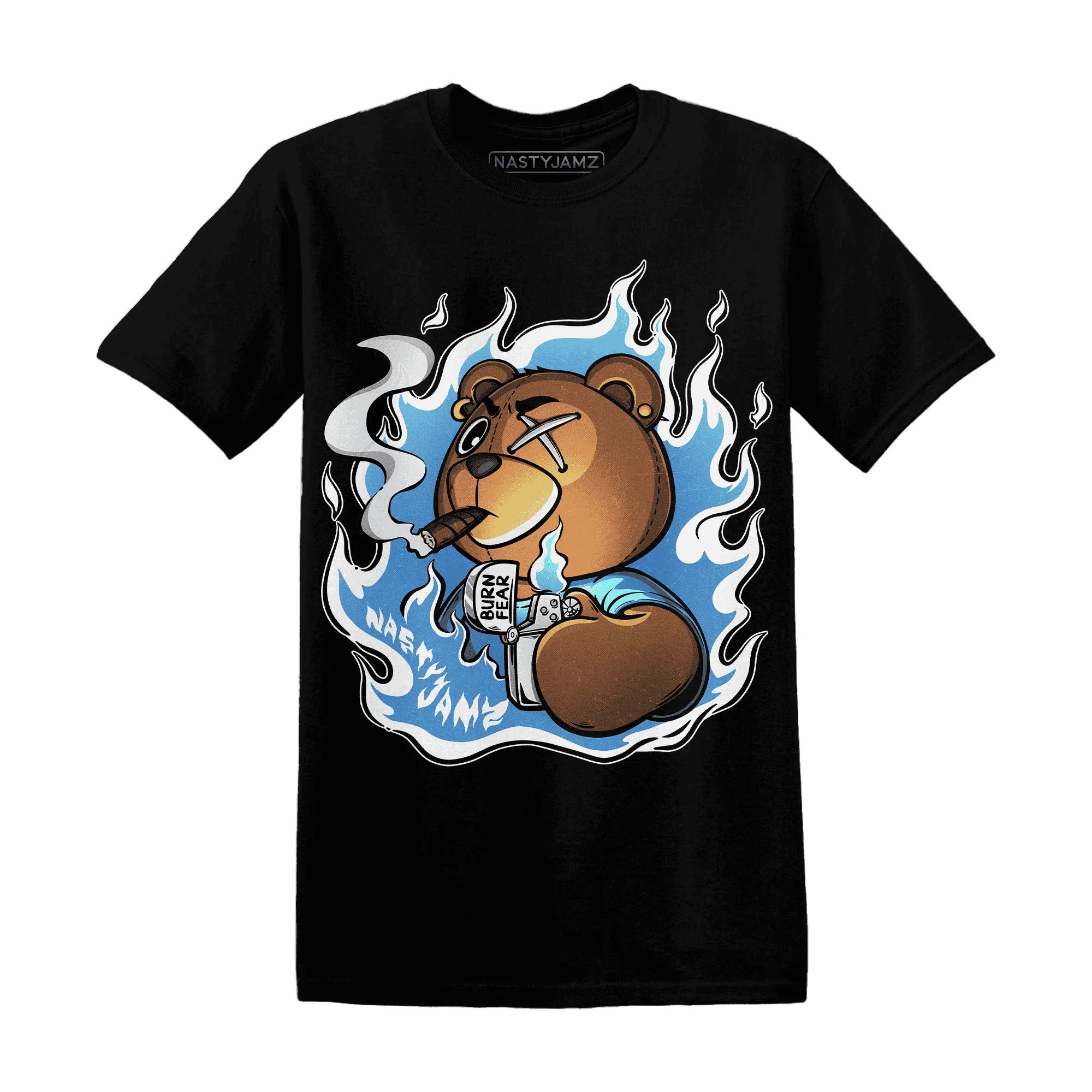 NastyJamz-Carolina-Blue-Univercitii-17s-T-Shirt-Match-BER-Burn-Fear