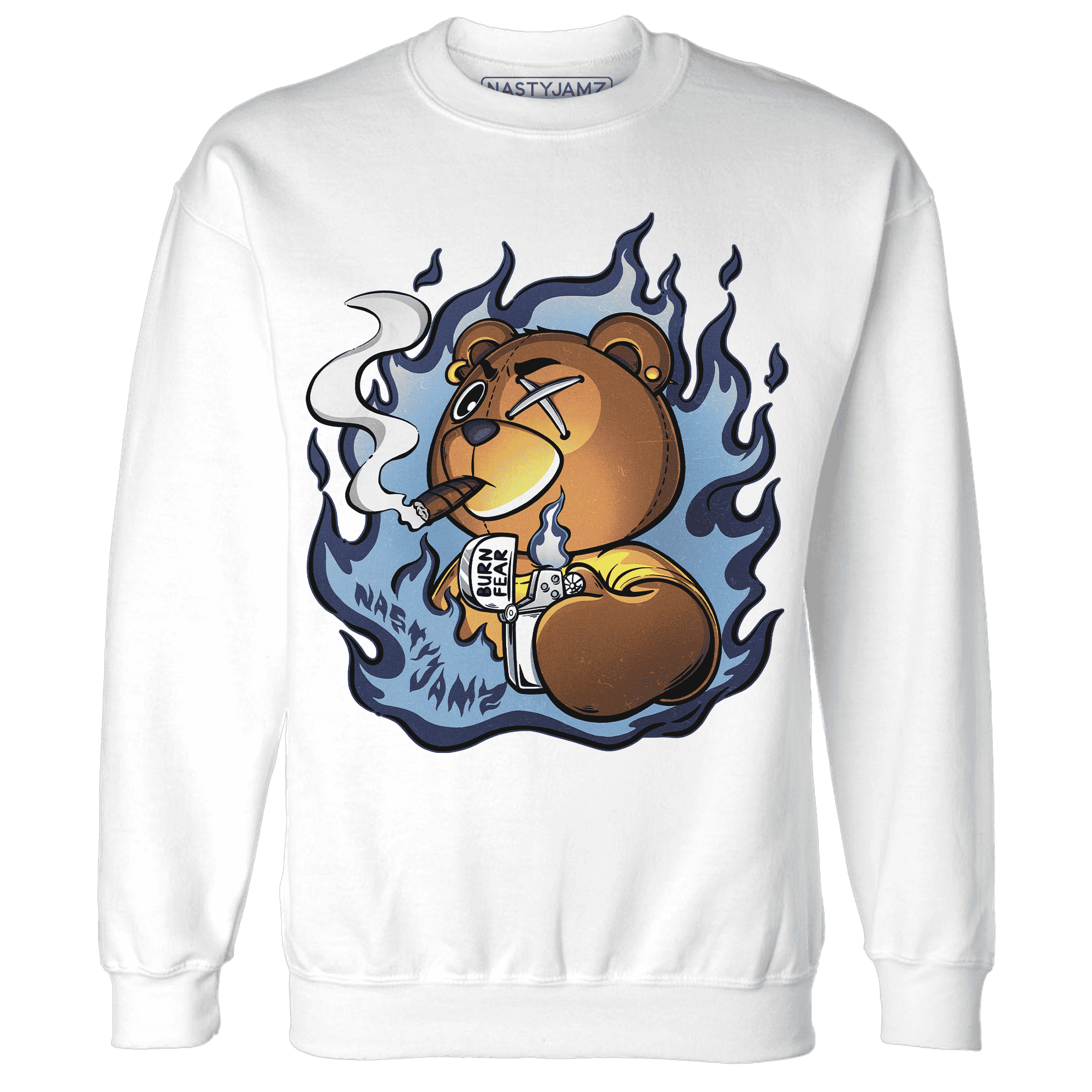 First In Flight 1s Sweatshirt Match BER Burn Fear - NastyJamz