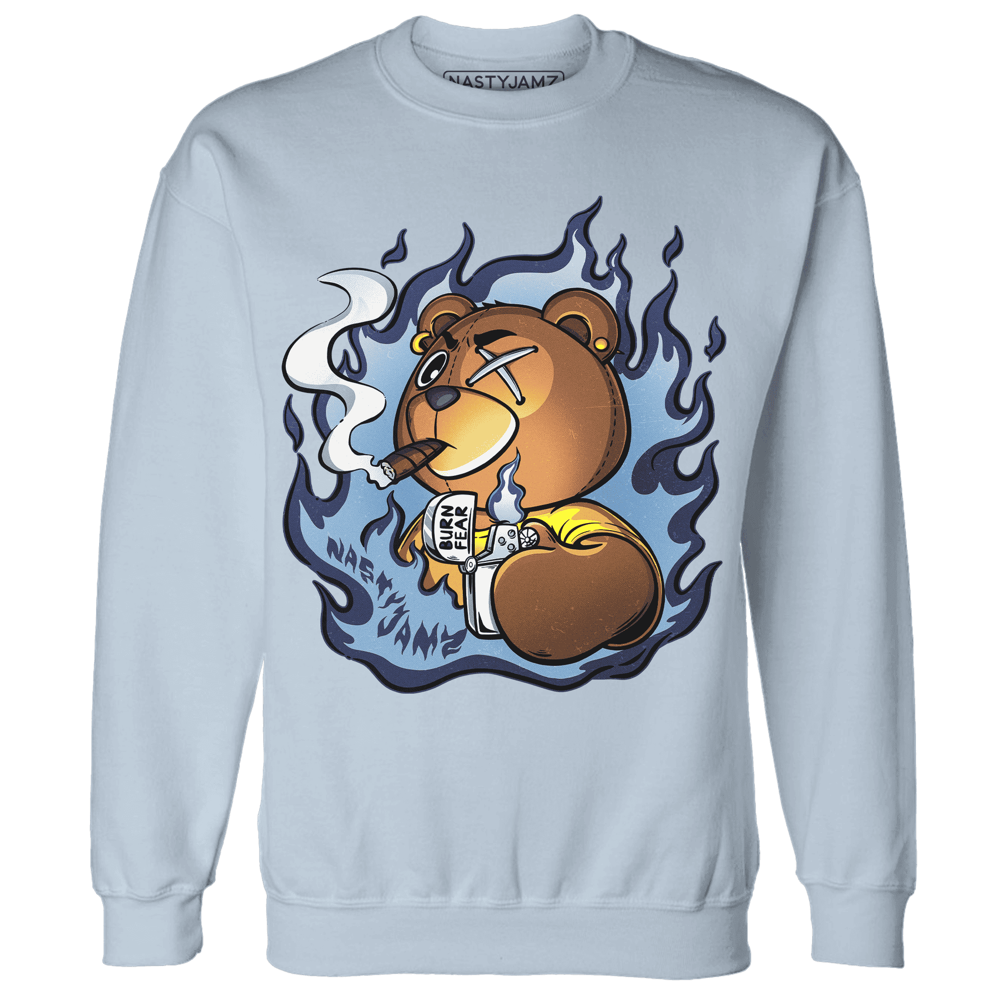 First In Flight 1s Sweatshirt Match BER Burn Fear - NastyJamz