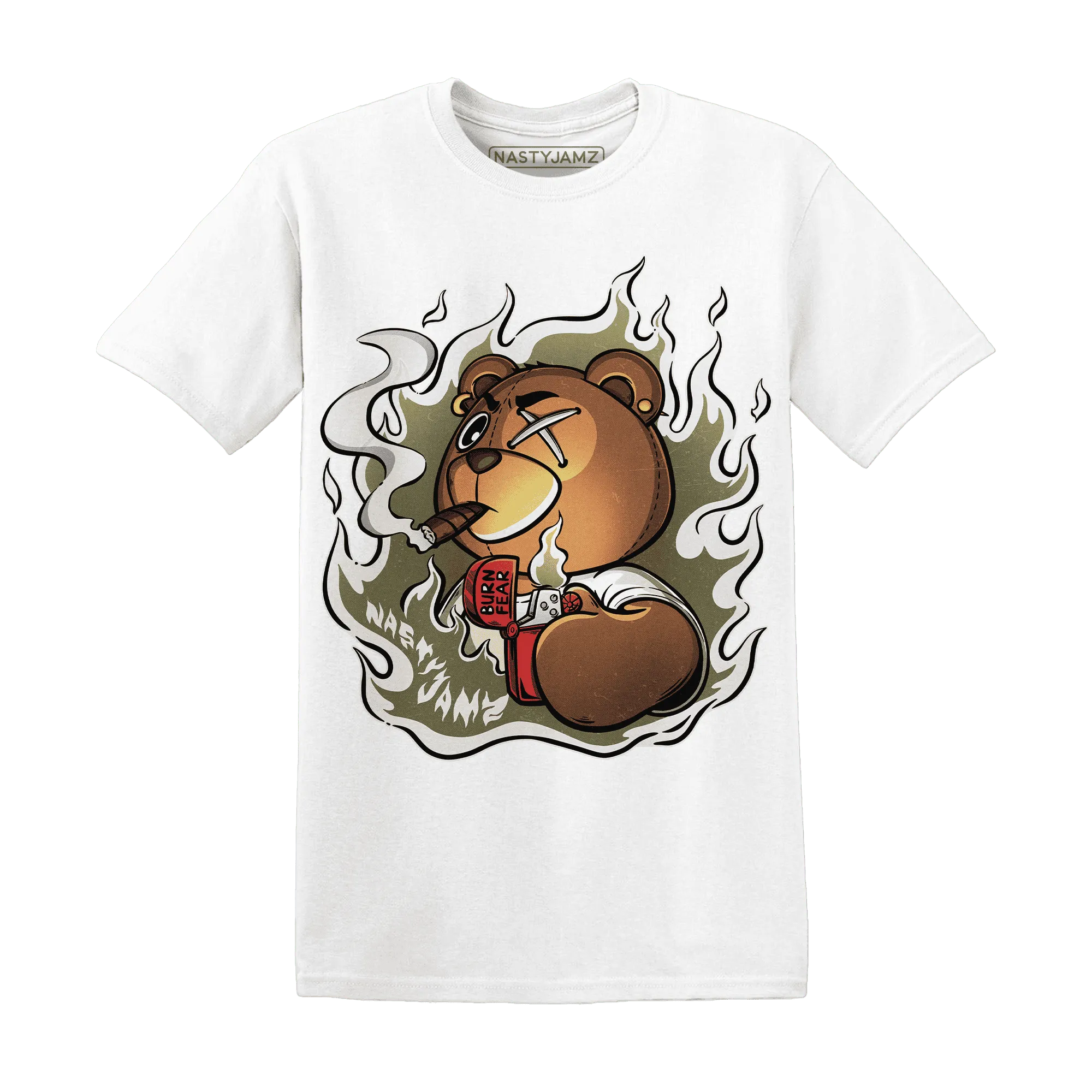 NastyJamz-Medium-Olive-1s-T-Shirt-Match-BER-Burn-Fear