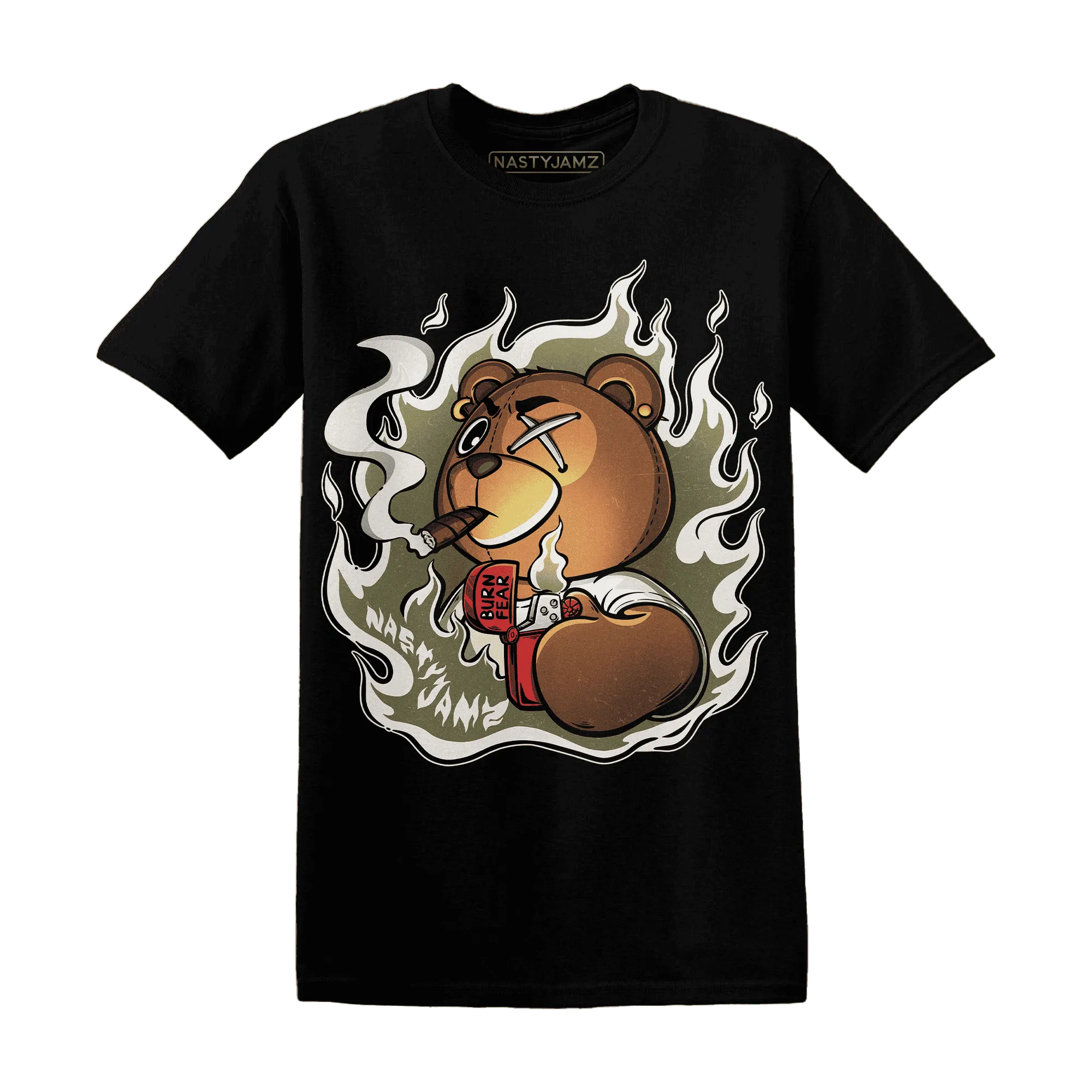 NastyJamz-Medium-Olive-1s-T-Shirt-Match-BER-Burn-Fear