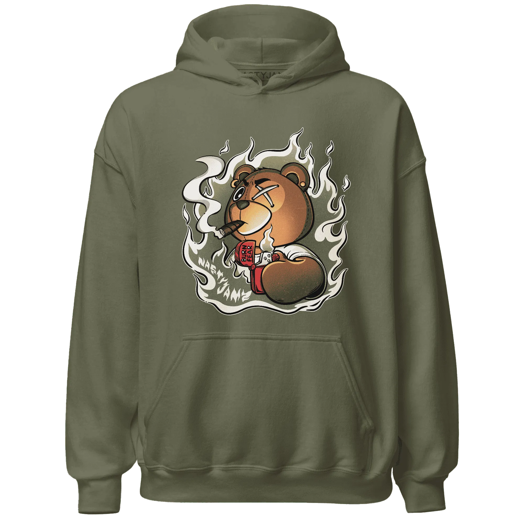 NastyJamz-Medium-Olive-1s-Hoodie-Match-BER-Burn-Fear