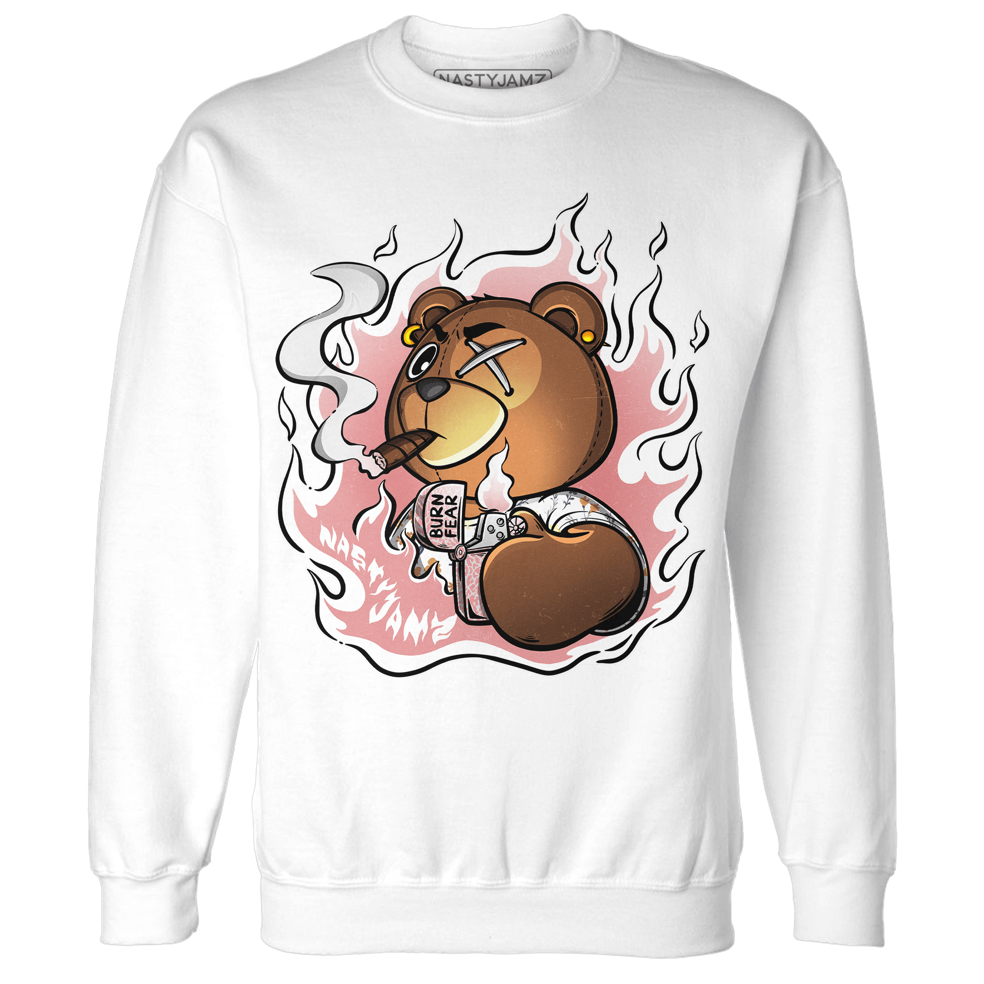 Red Stardust 3s Sweatshirt Match BER Burn Fear - NastyJamz