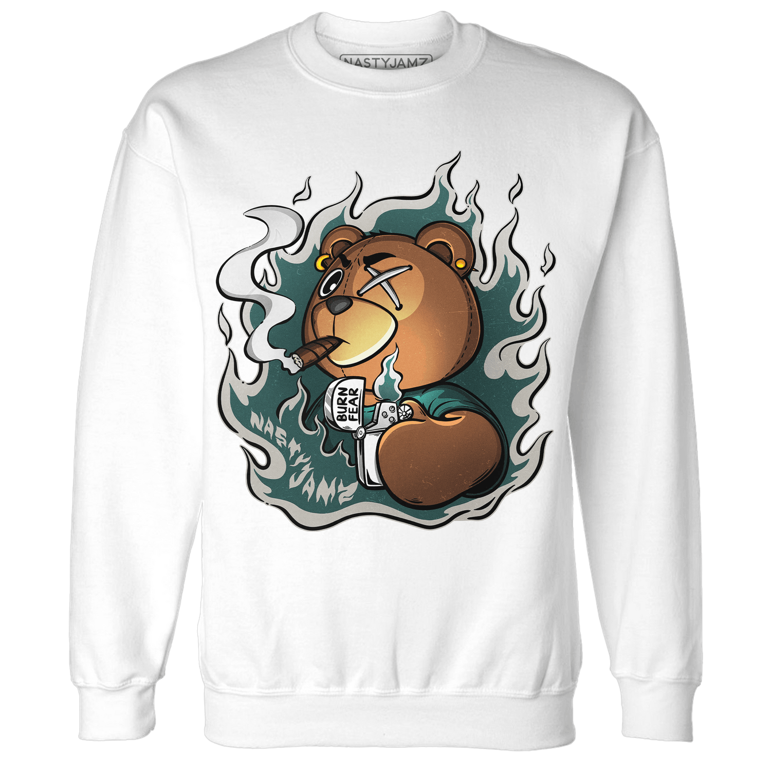 Oxidized Green 4s Sweatshirt Match BER Burn Fear - NastyJamz