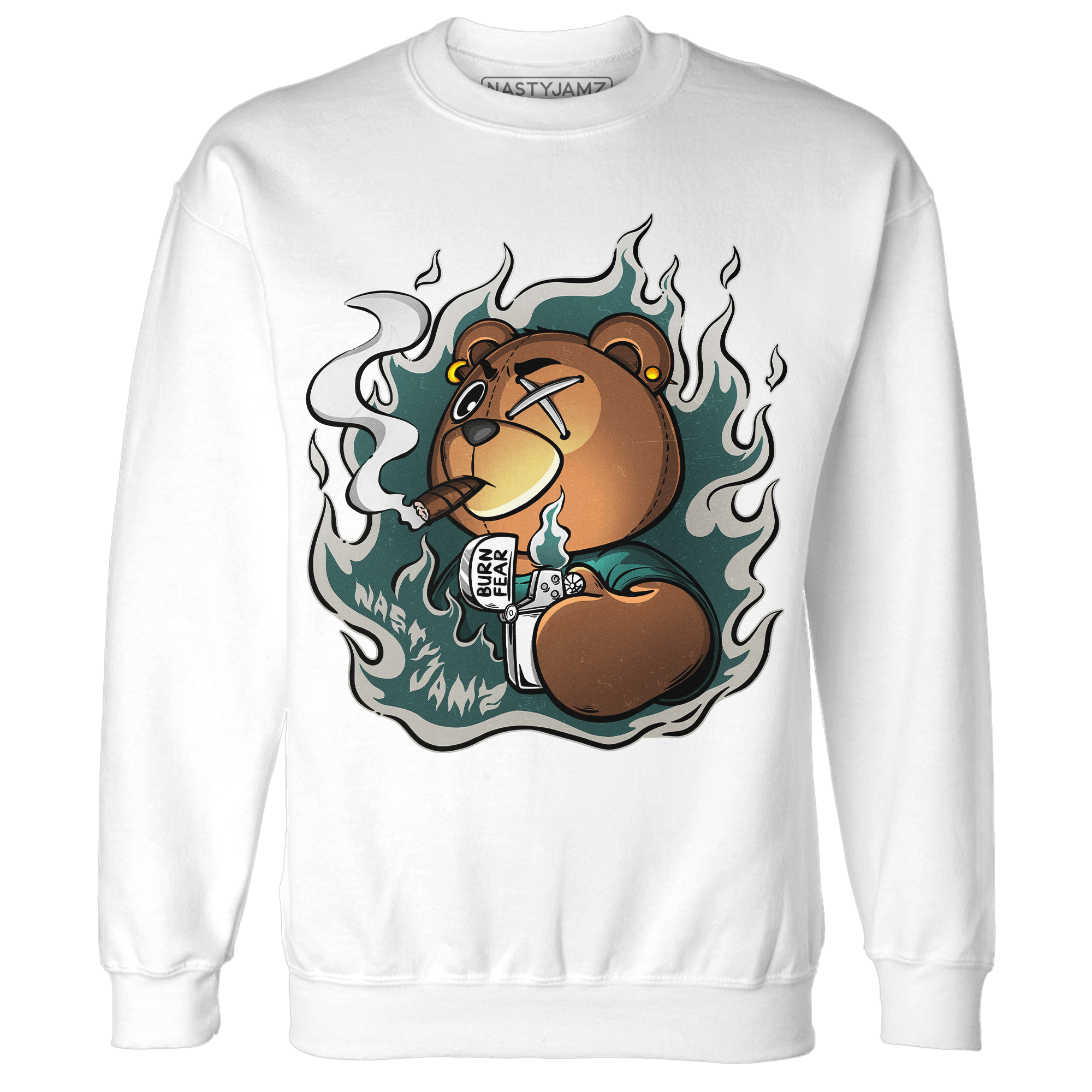 Oxidized Green 4s Sweatshirt Match BER Burn Fear - NastyJamz