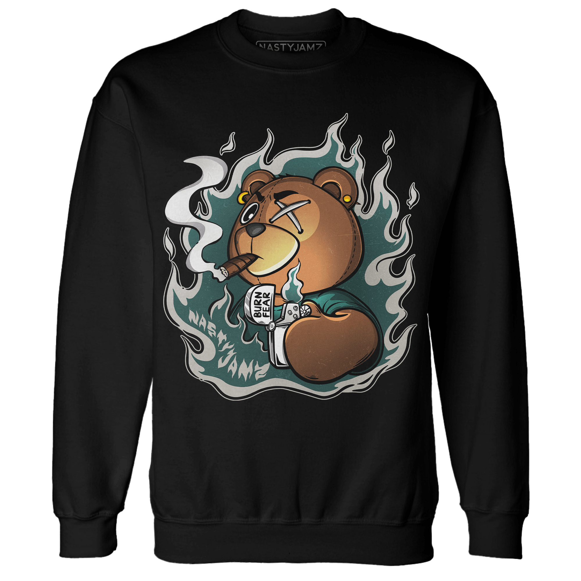 Oxidized Green 4s Sweatshirt Match BER Burn Fear - NastyJamz