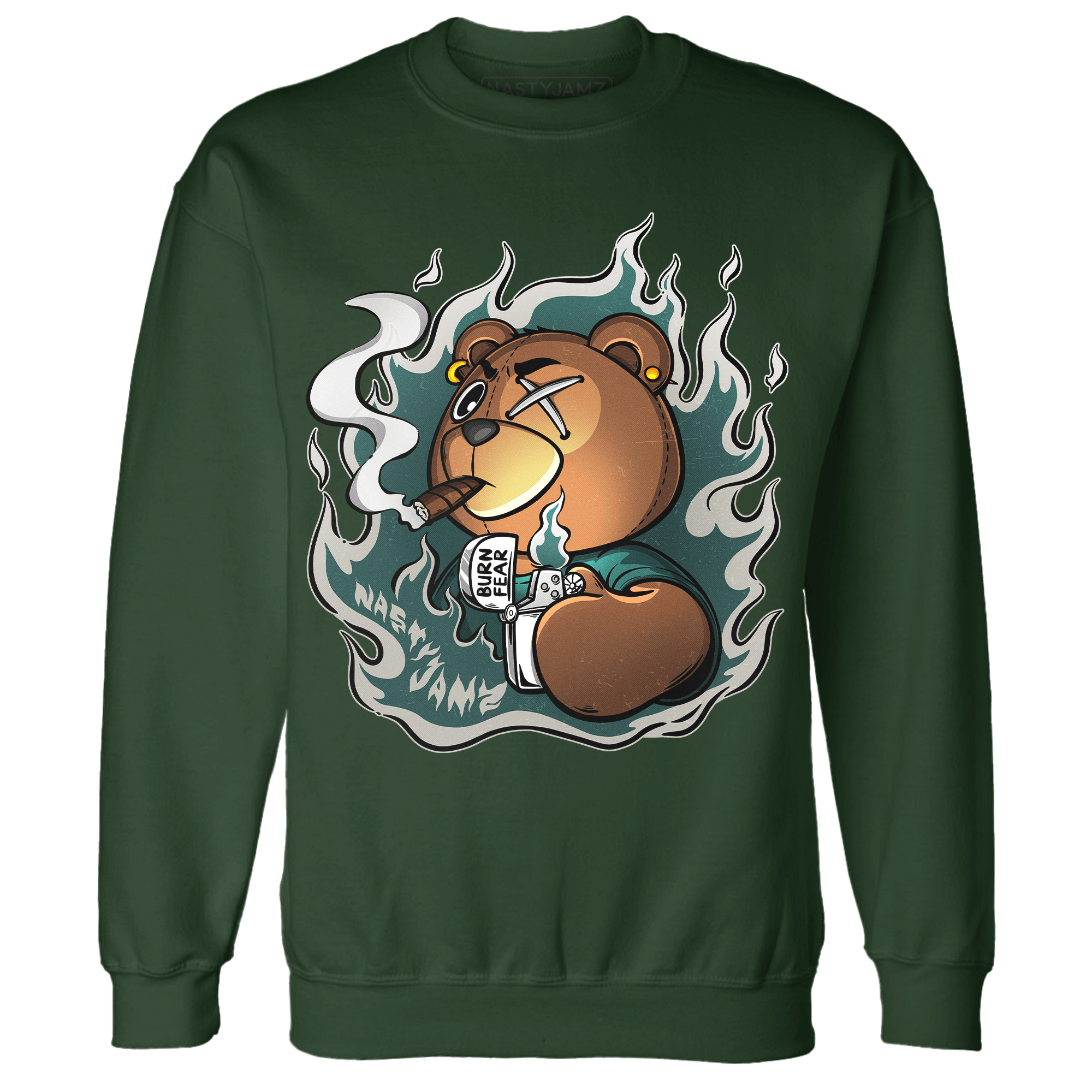 Oxidized Green 4s Sweatshirt Match BER Burn Fear - NastyJamz