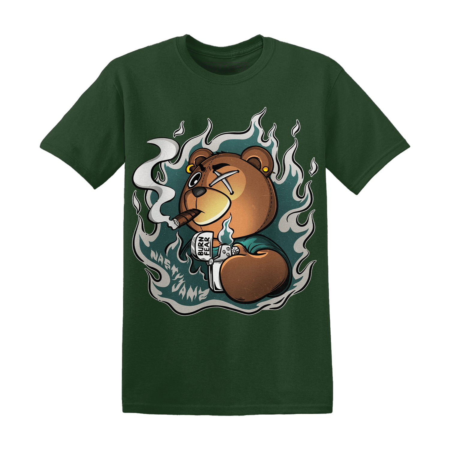 Oxidized Green 4s T Shirt Match BER Burn Fear - NastyJamz