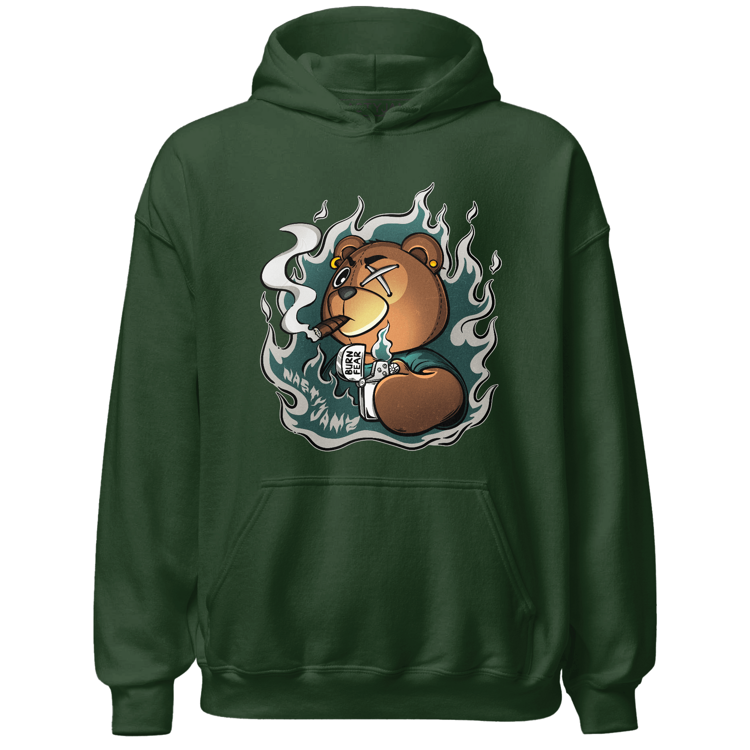 Oxidized Green 4s Hoodie Match BER Burn Fear - NastyJamz