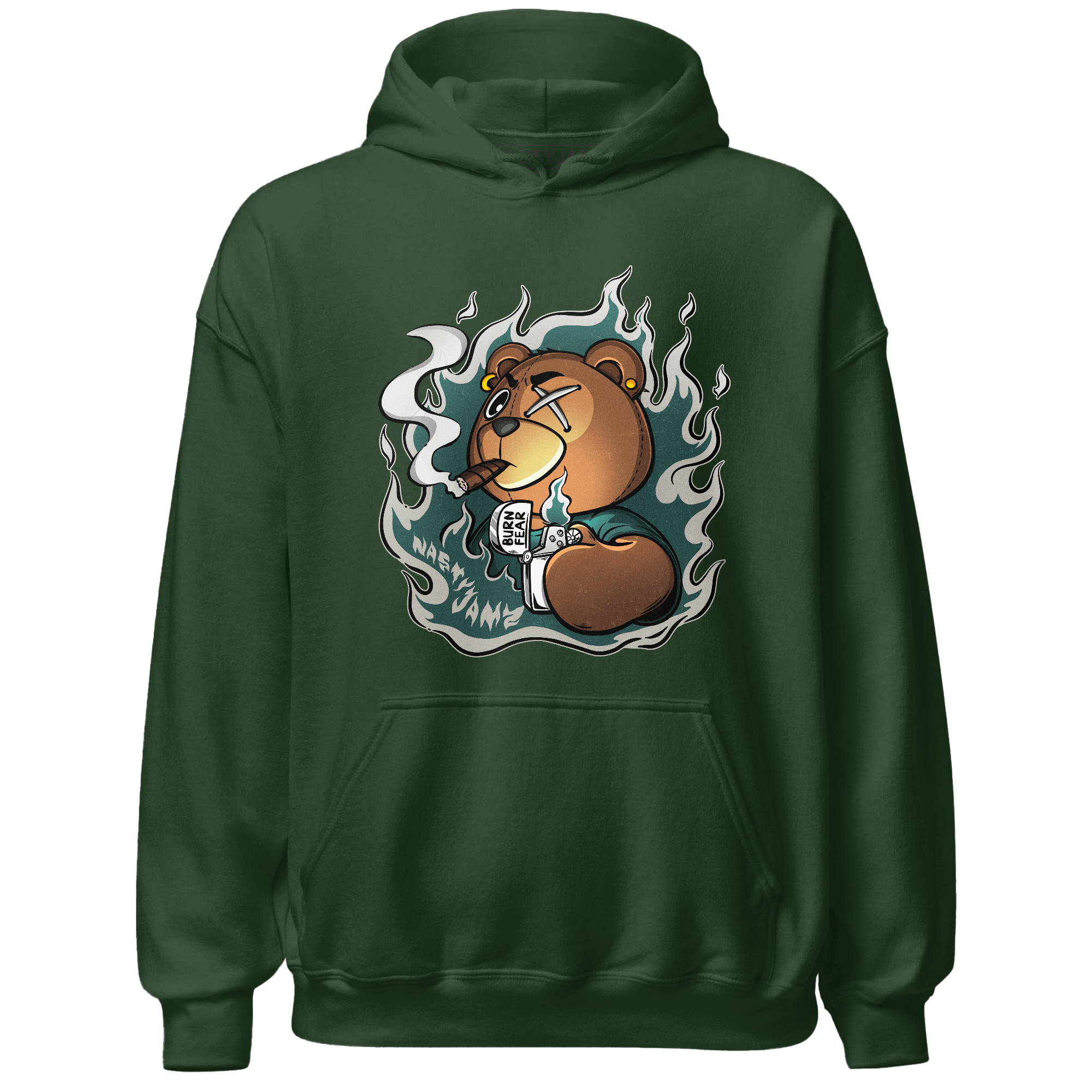 Oxidized Green 4s Hoodie Match BER Burn Fear - NastyJamz