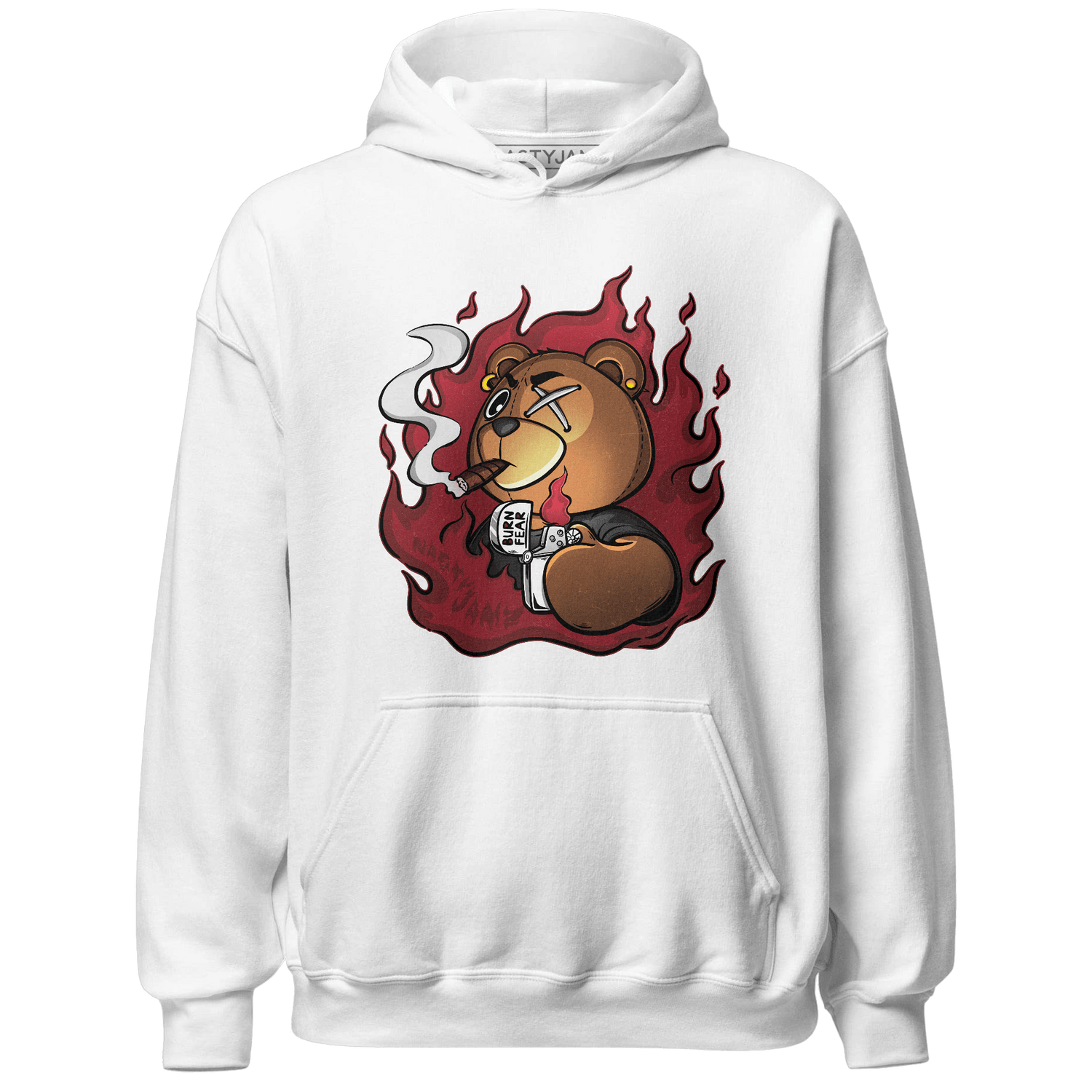 Cherry 12s Hoodie Match BER Burn Fear - NastyJamz