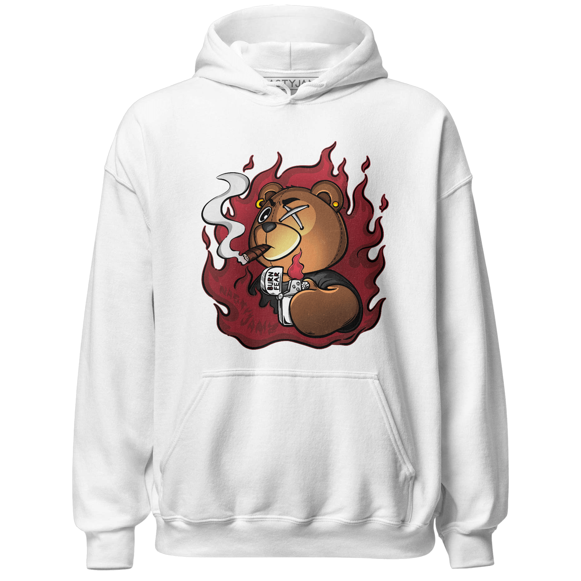 Cherry 12s Hoodie Match BER Burn Fear - NastyJamz