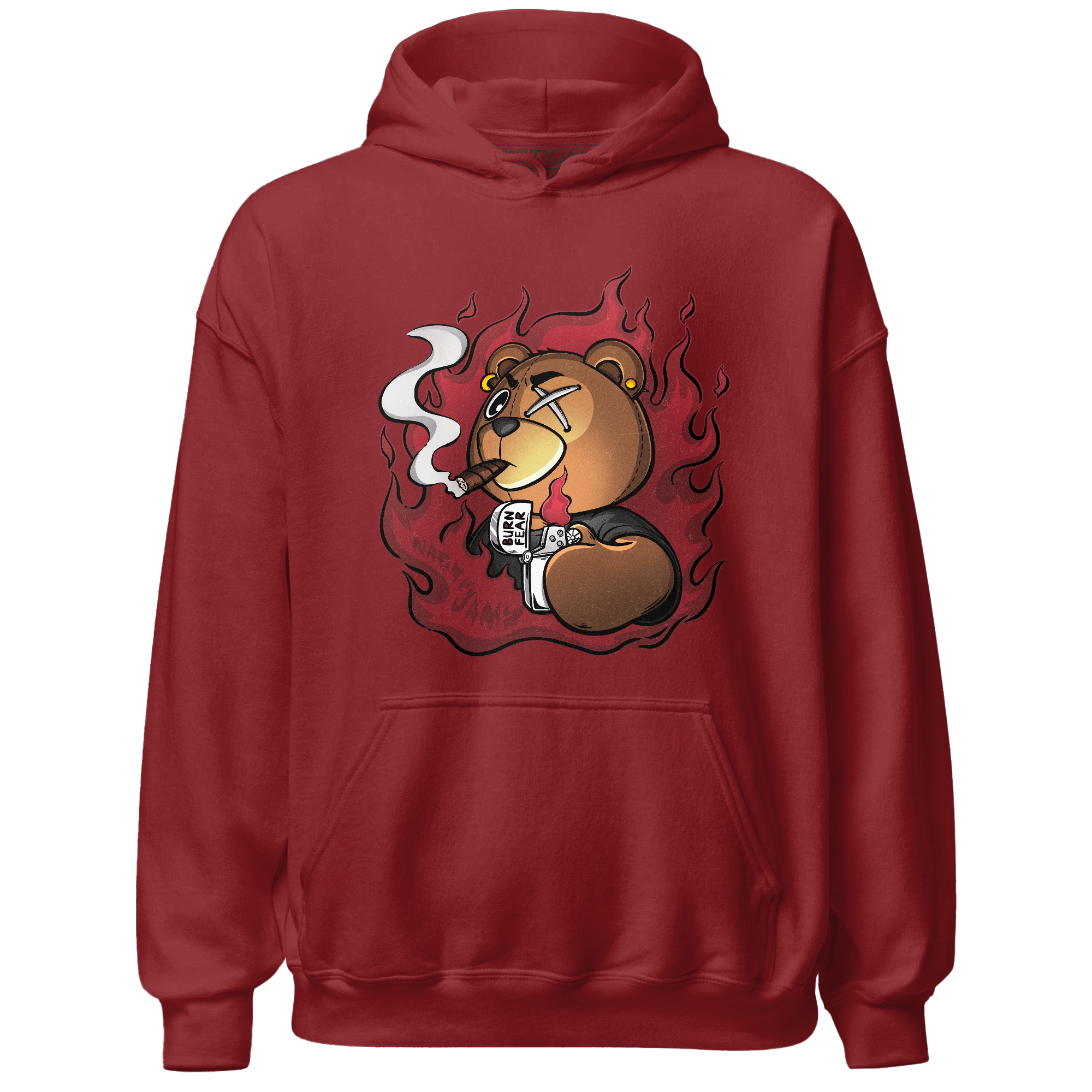 Cherry 12s Hoodie Match BER Burn Fear - NastyJamz