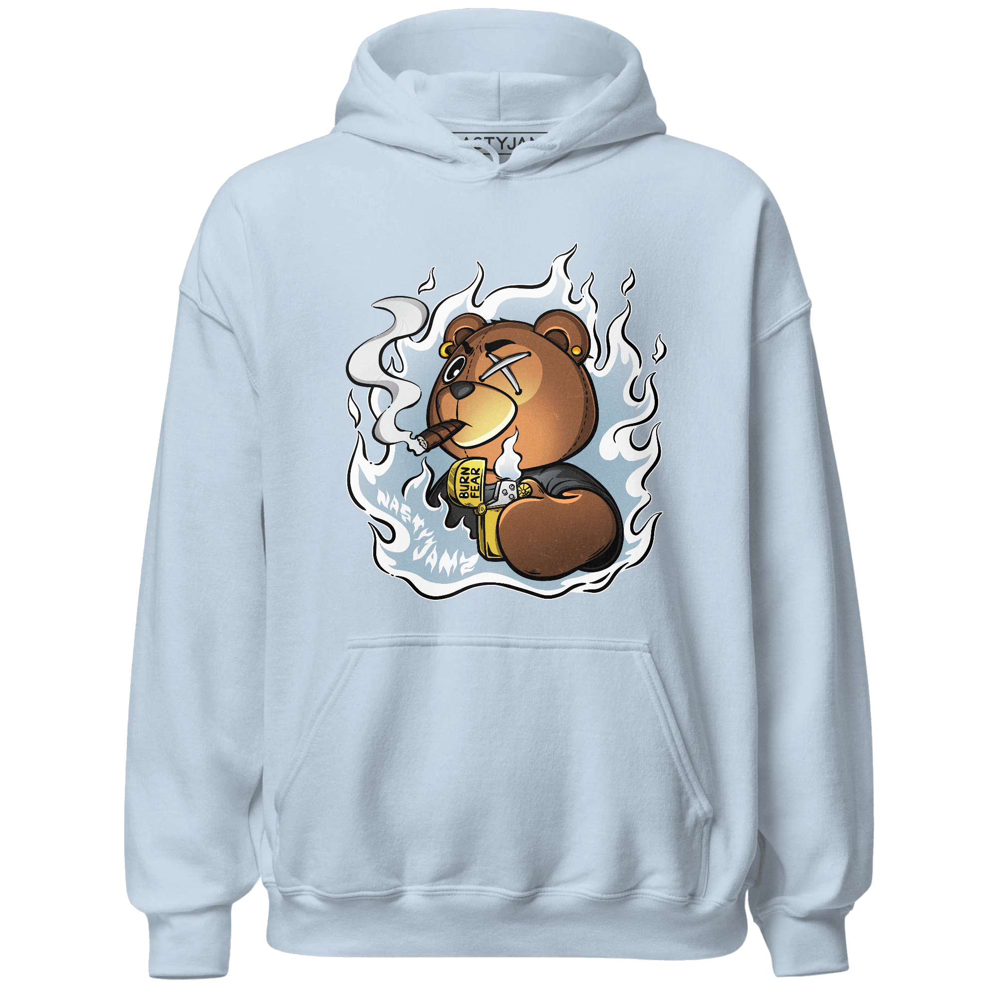 Blue Grey 13s Hoodie Match BER Burn Fear - NastyJamz