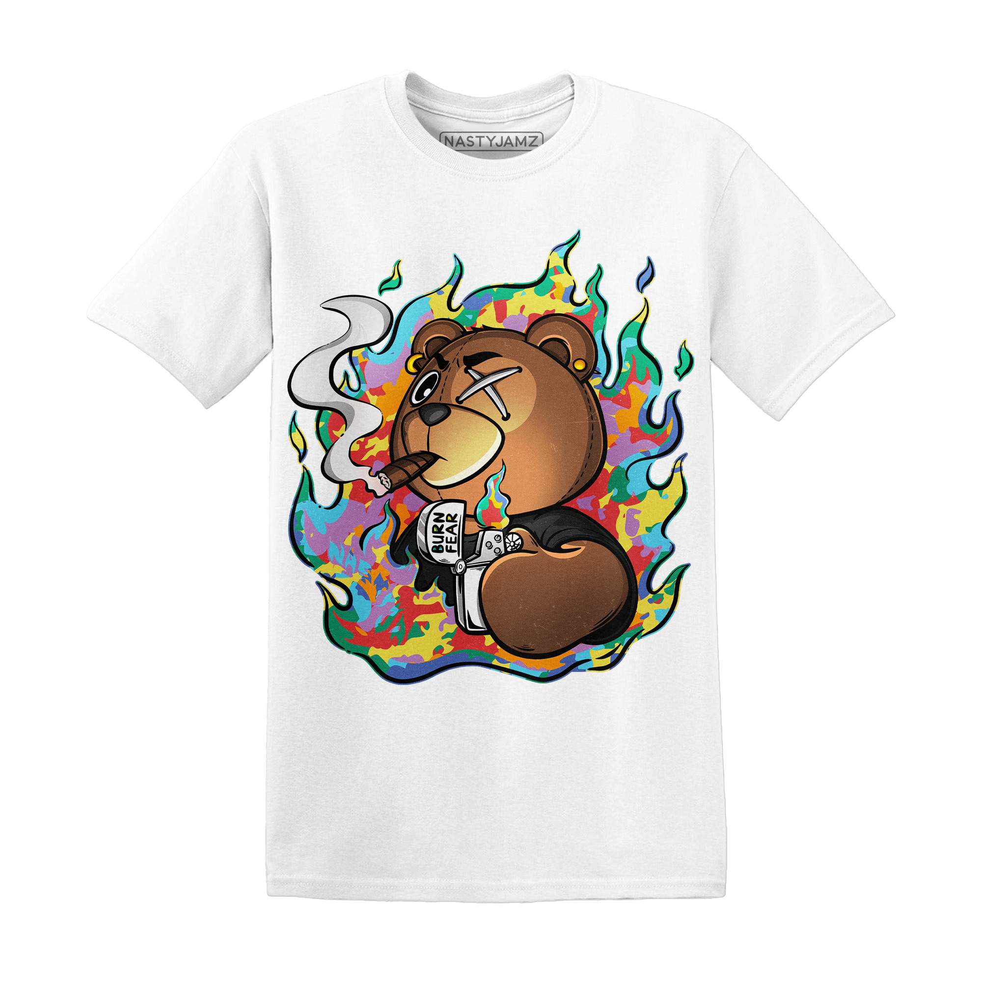 Mid GS Six Championships 1s T Shirt Match BER Burn Fear - NastyJamz