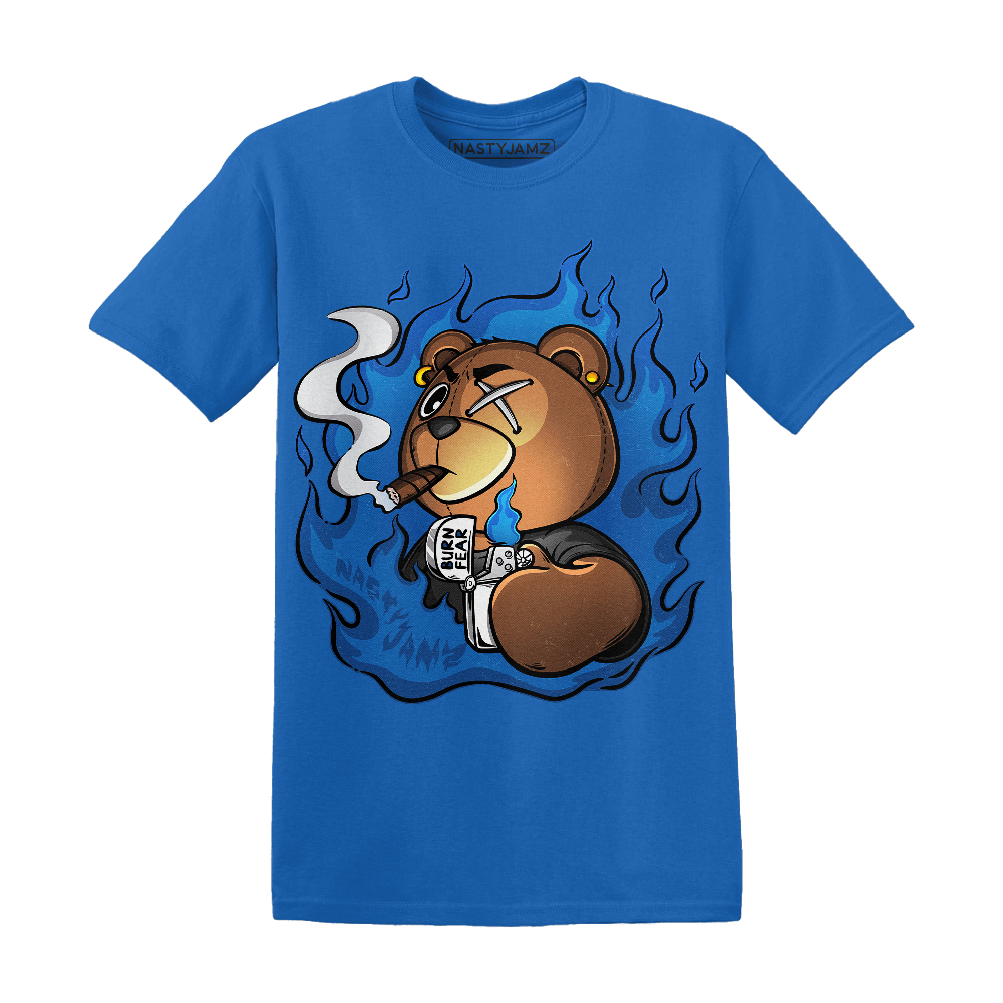 Royal Reimagined 1s T Shirt Match BER Burn Fear - NastyJamz
