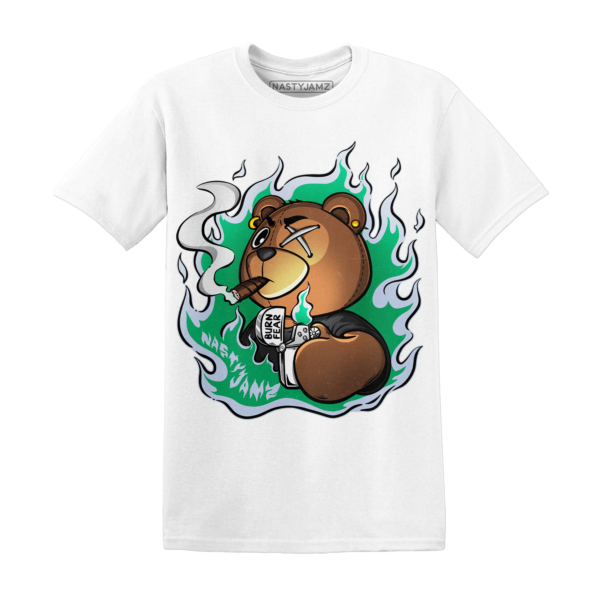 Lucky Green 5s T Shirt Match BER Burn Fear - NastyJamz