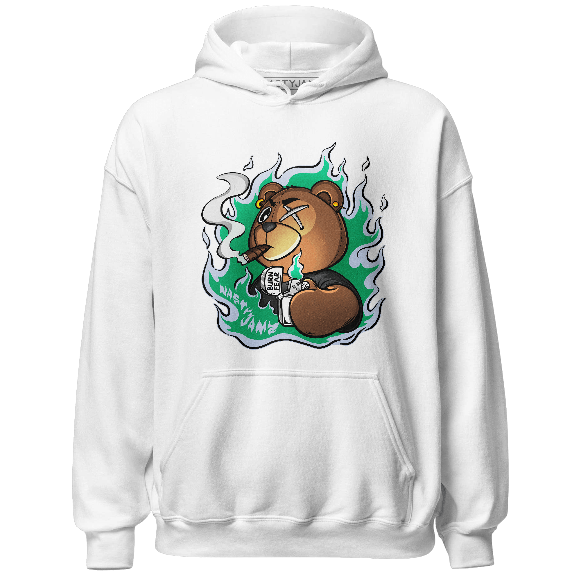 Lucky Green 5s Hoodie Match BER Burn Fear - NastyJamz