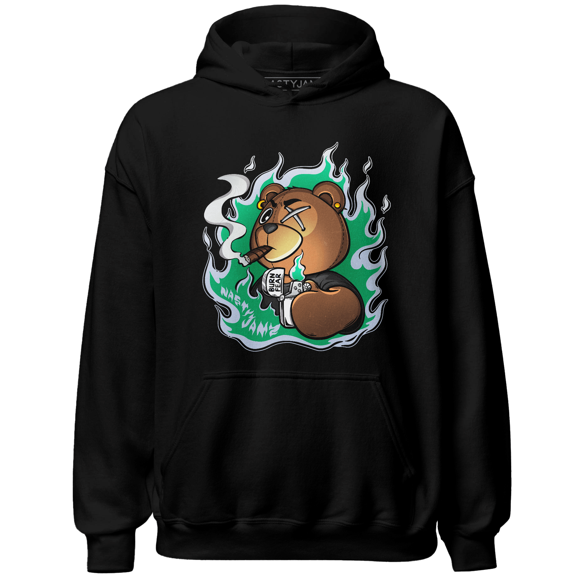 Lucky Green 5s Hoodie Match BER Burn Fear - NastyJamz