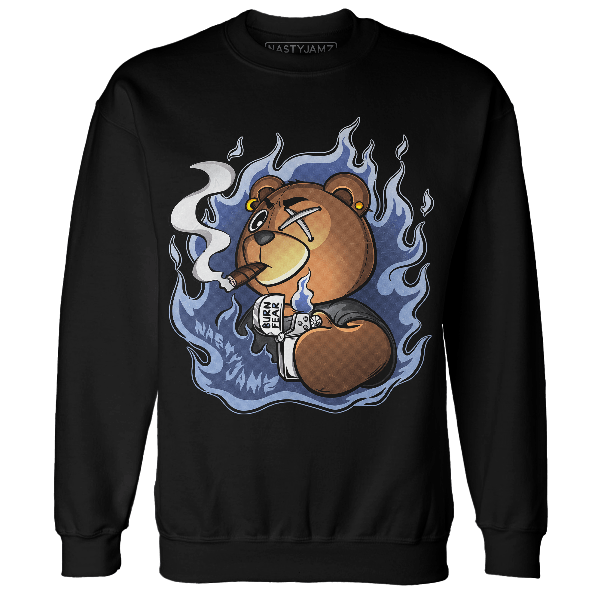 Midnight Navy 5s Sweatshirt Match BER Burn Fear - NastyJamz