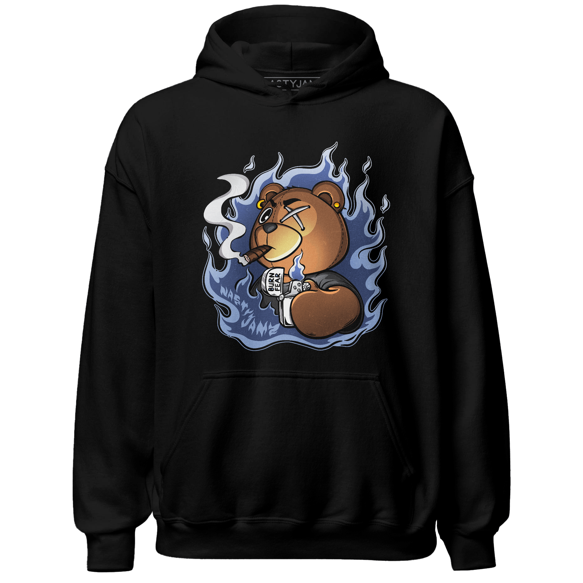 Midnight Navy 5s Hoodie Match BER Burn Fear - NastyJamz