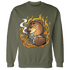 Olive 5s Sweatshirt Match BER Burn Fear - NastyJamz