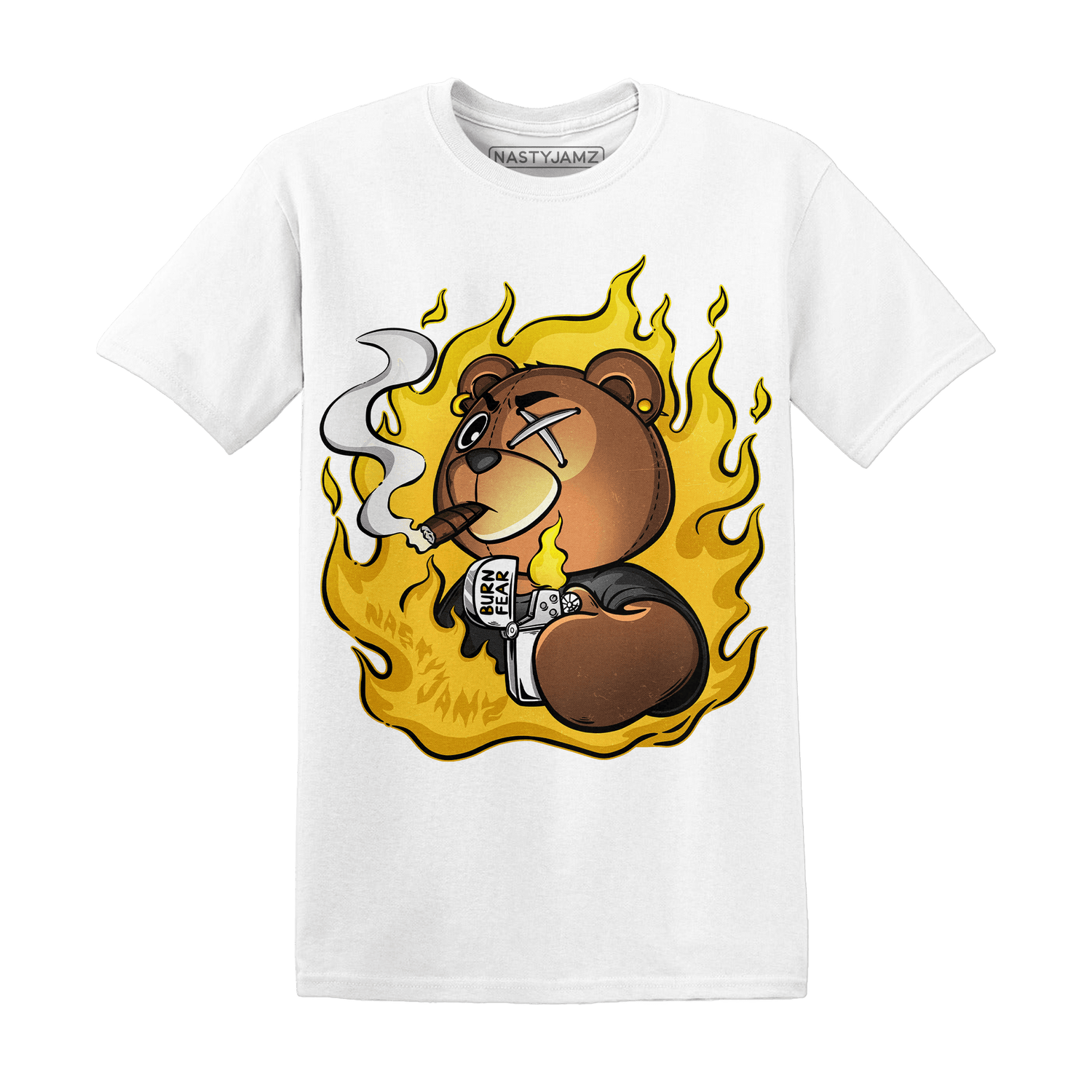 Yellow Ochre 6s T Shirt Match BER Burn Fear - NastyJamz