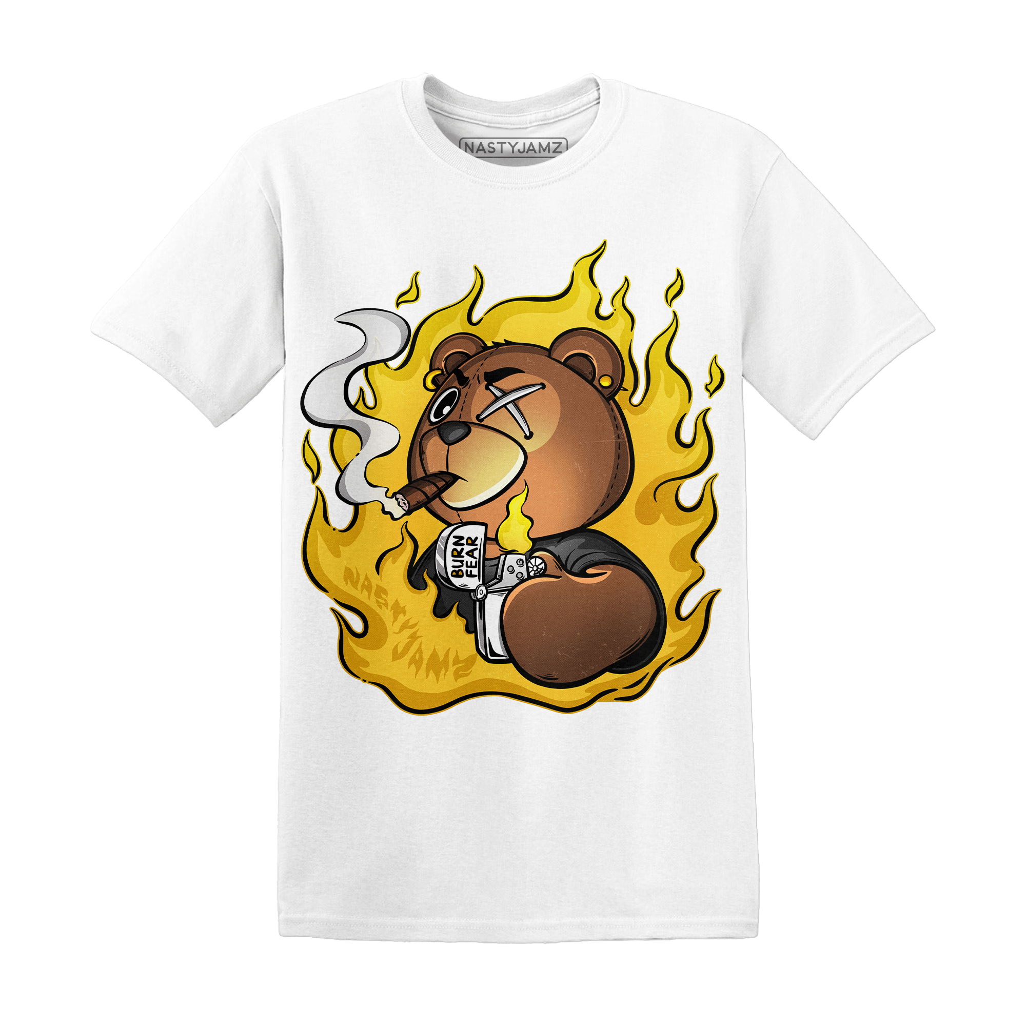 Yellow Ochre 6s T Shirt Match BER Burn Fear - NastyJamz