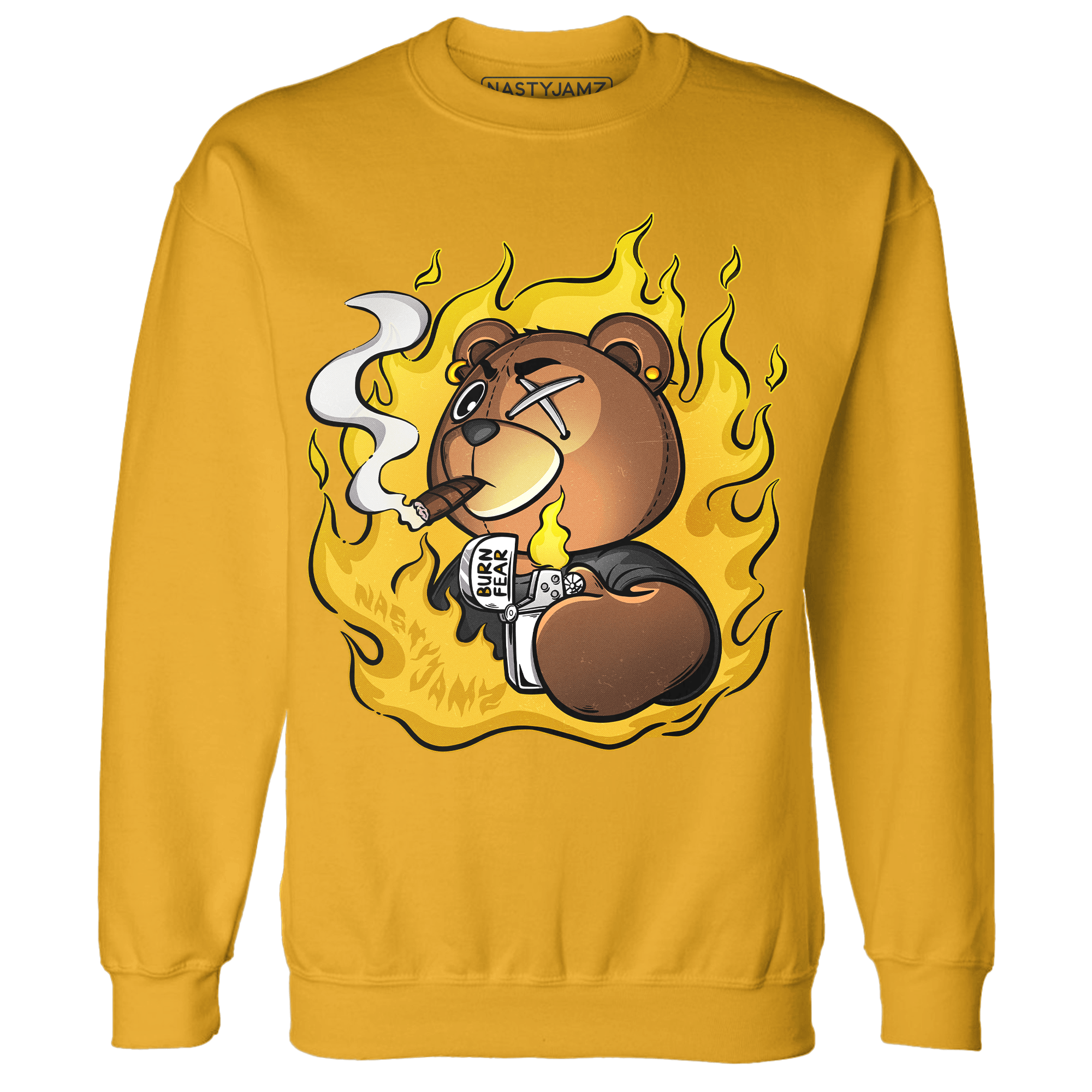 Yellow Ochre 6s Sweatshirt Match BER Burn Fear - NastyJamz