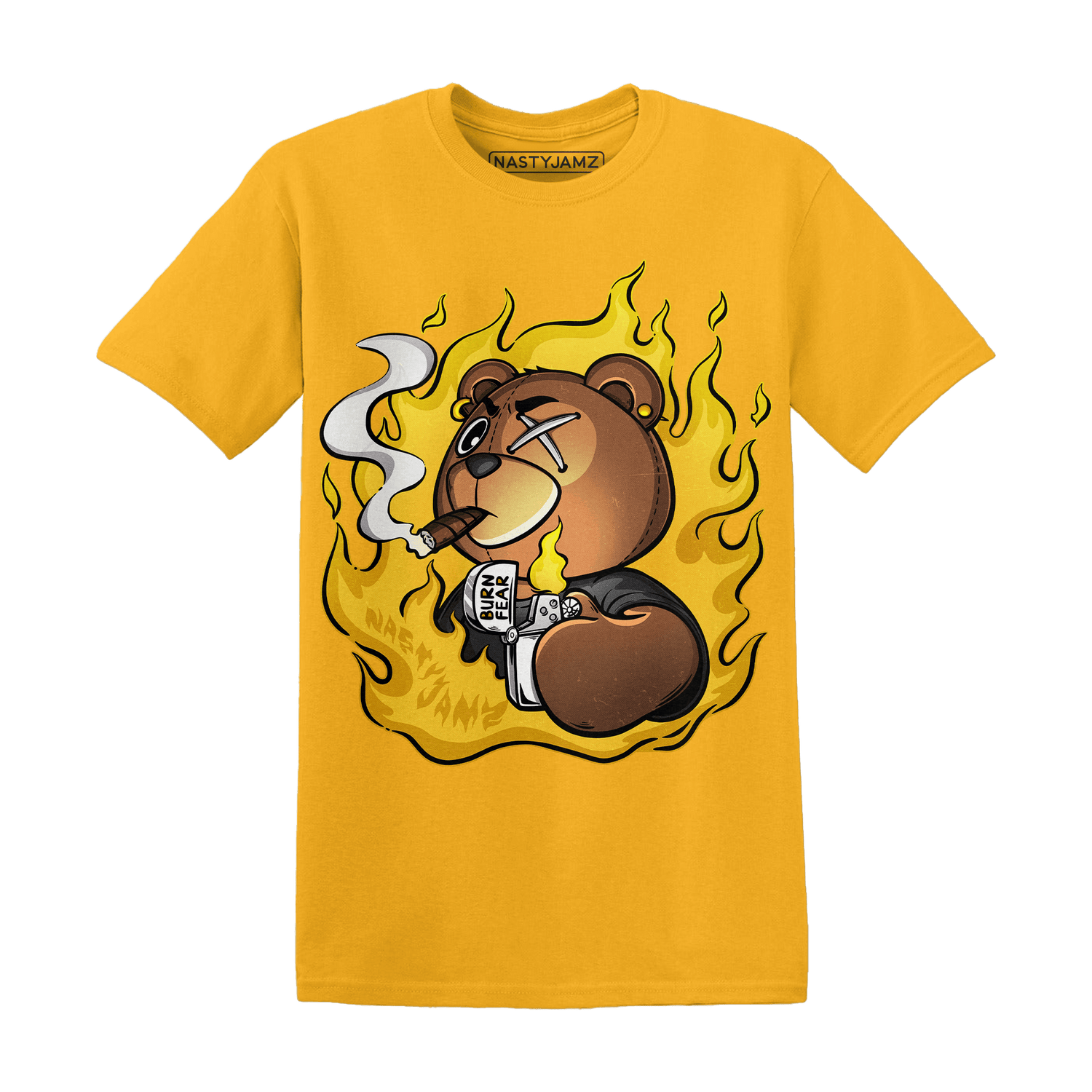 Yellow Ochre 6s T Shirt Match BER Burn Fear - NastyJamz