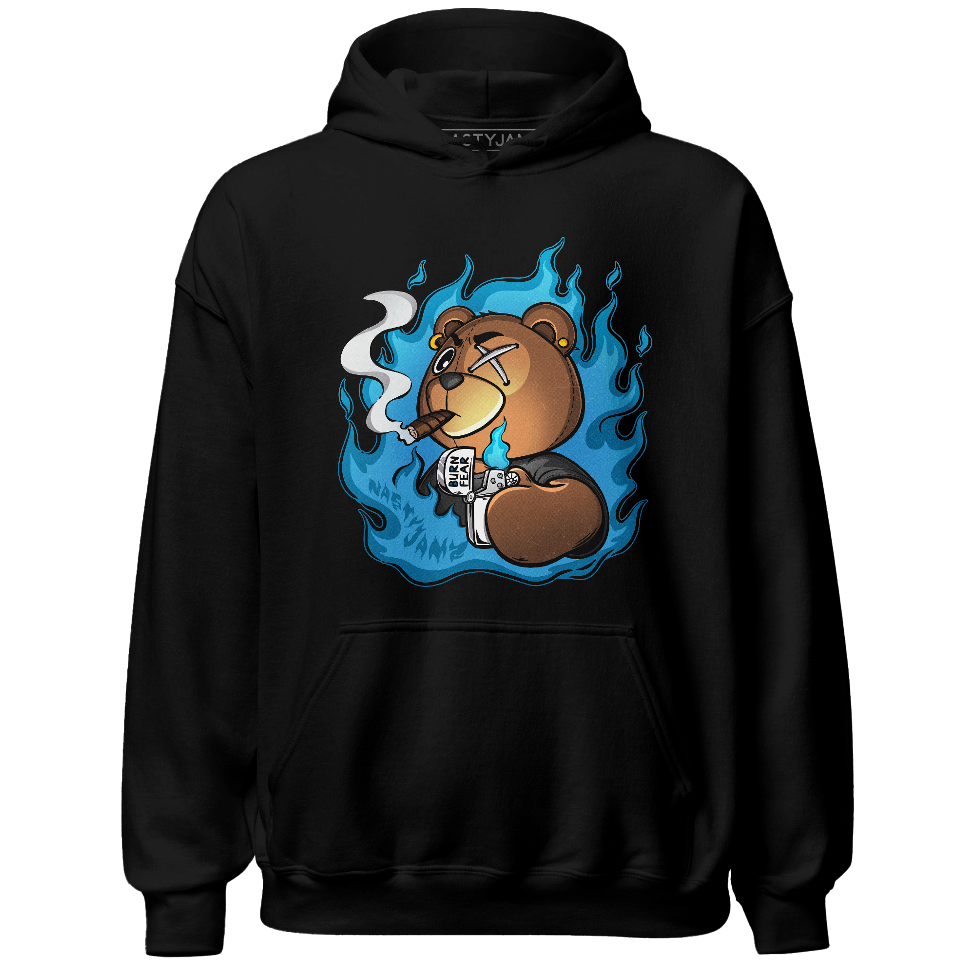 Powder Blue 9s Hoodie Match BER Burn Fear - NastyJamz